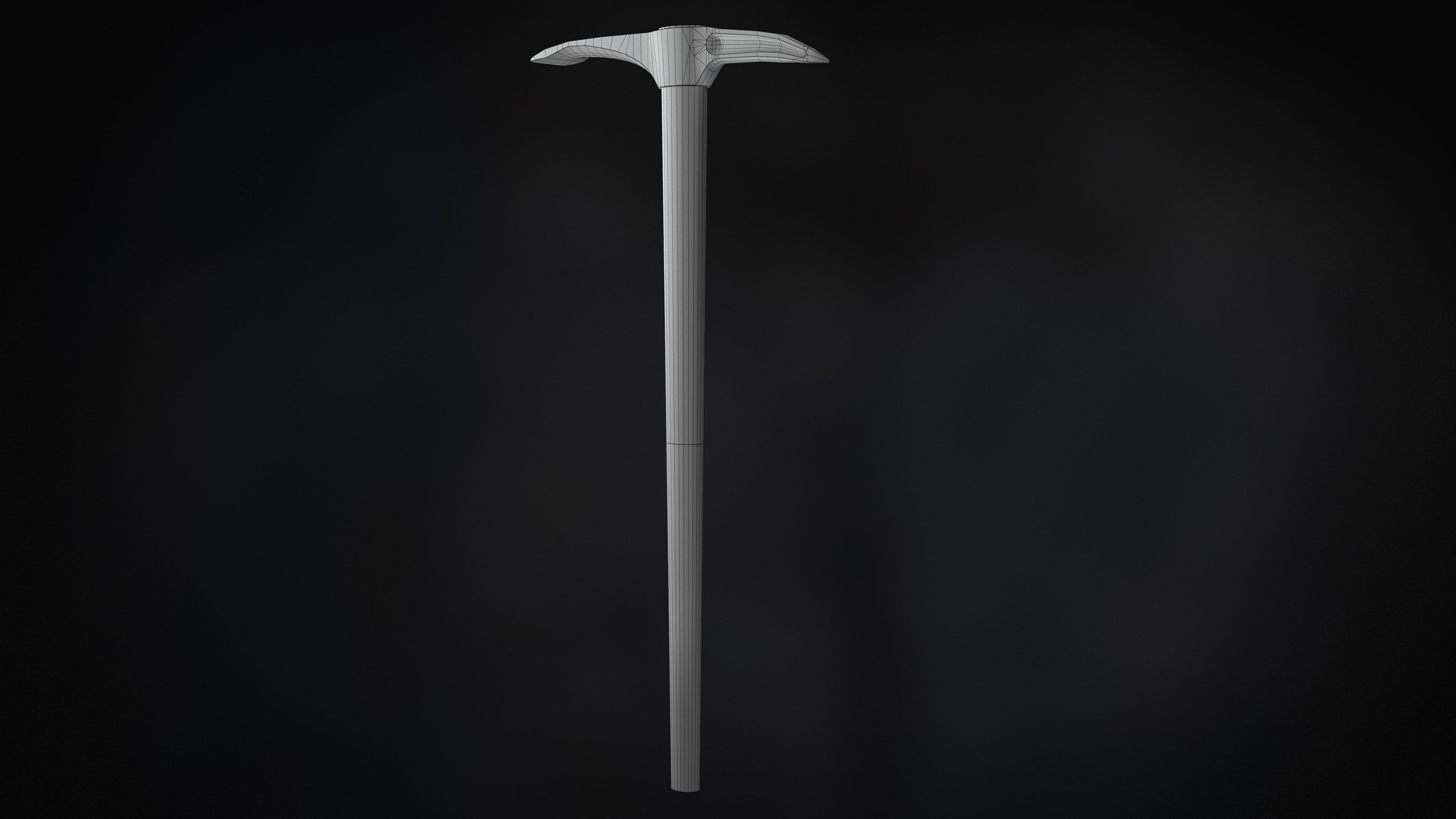 Pickaxe PBR Low-poly 3D model axe with wooden handle Low-poly 3D model_6