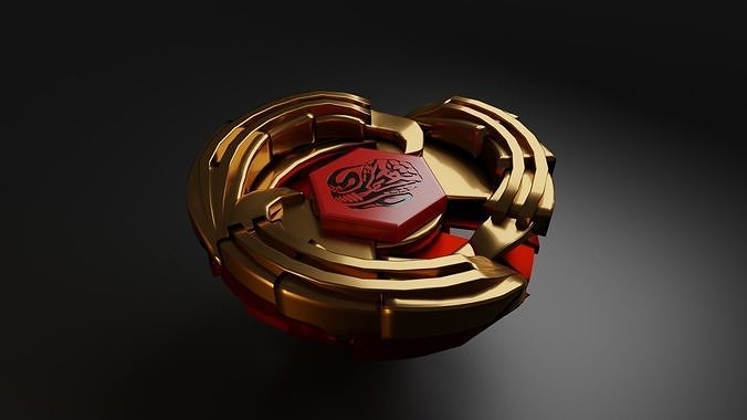 BEYBLADE golden logo 3D model
