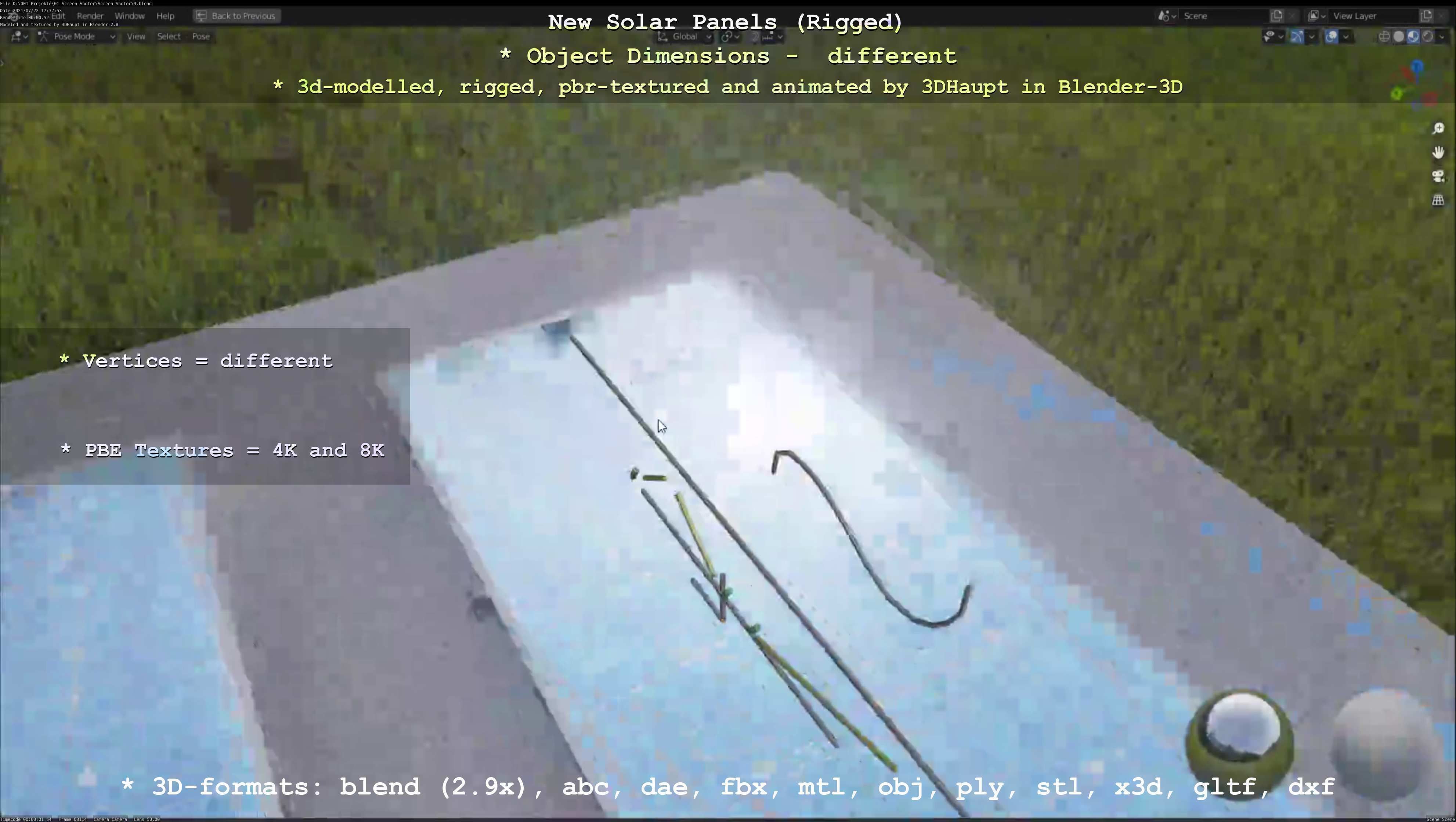 Solar Panels Rigged - New Versions Low-poly 3D model_53