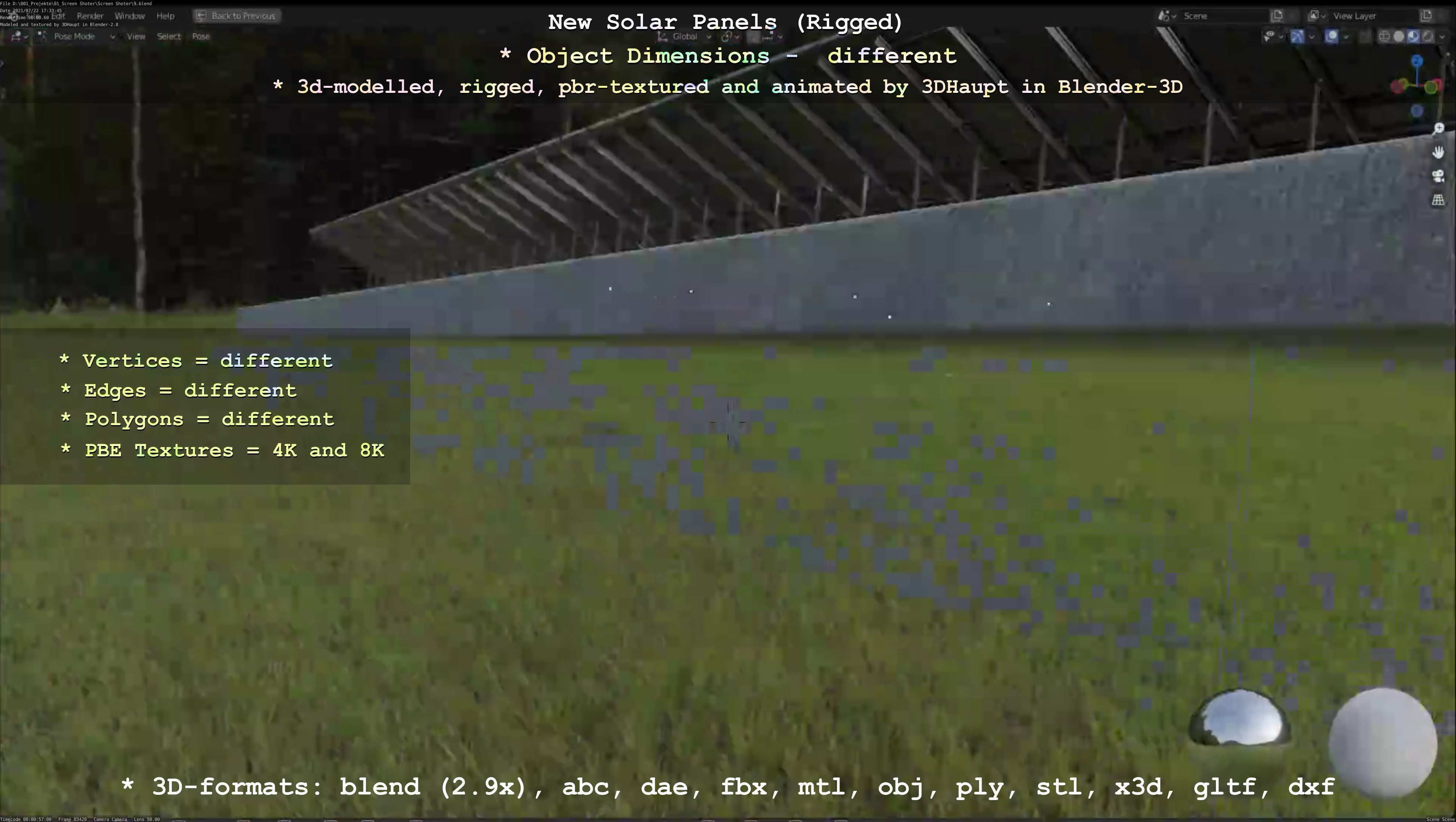 Solar Panels Rigged - New Versions Low-poly 3D model_96