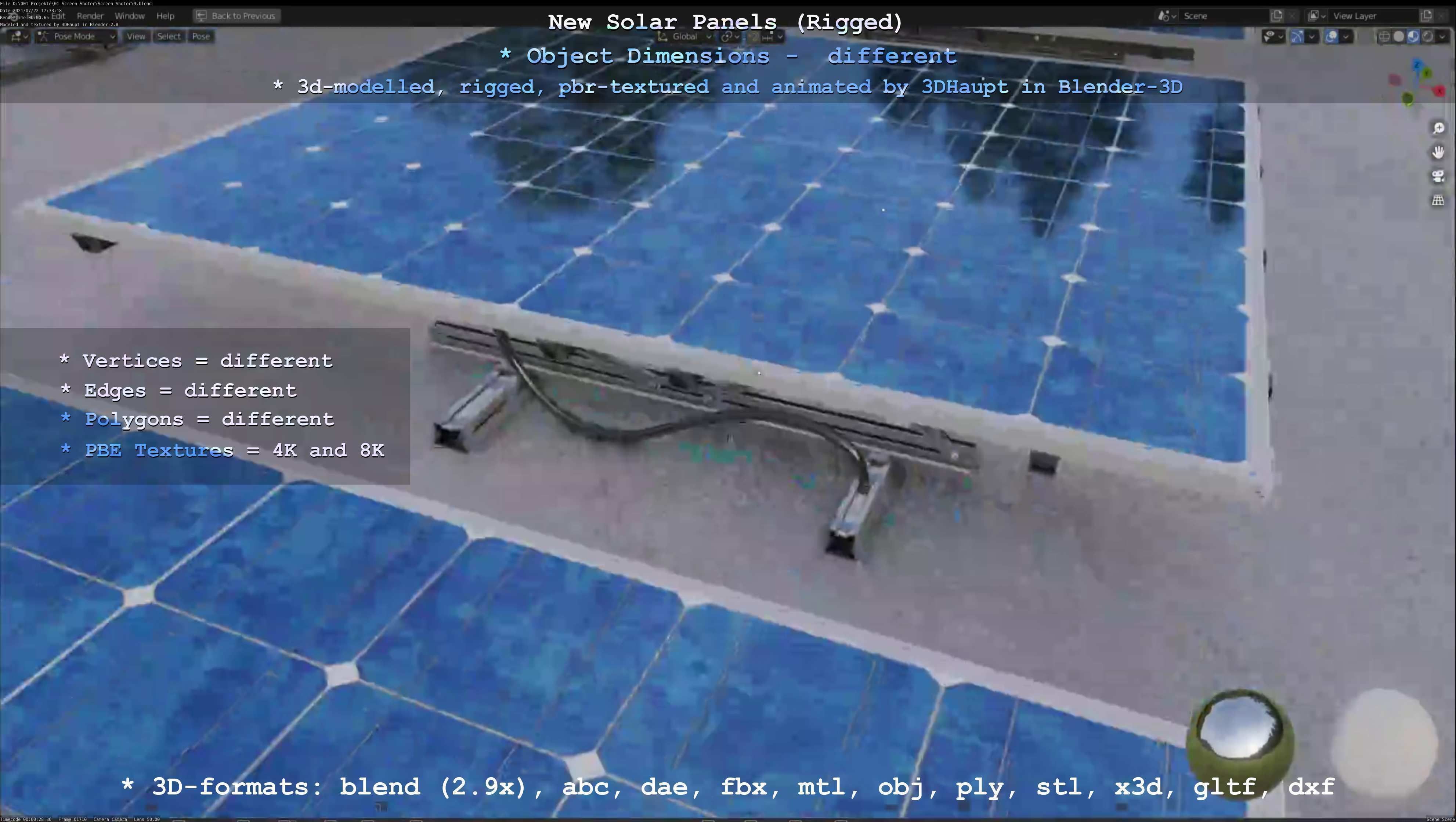 Solar Panels Rigged - New Versions Low-poly 3D model_73