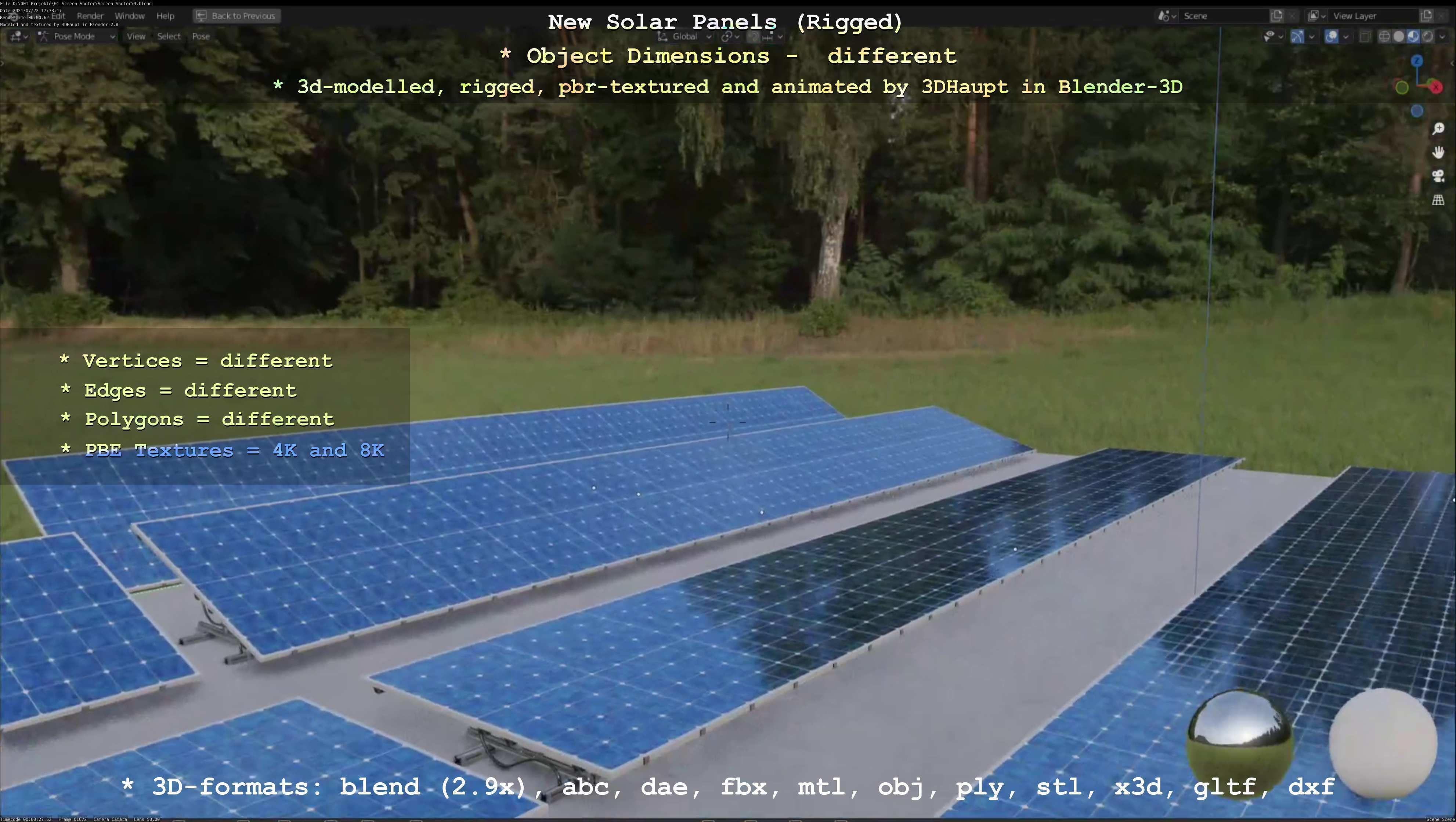 Solar Panels Rigged - New Versions Low-poly 3D model_76