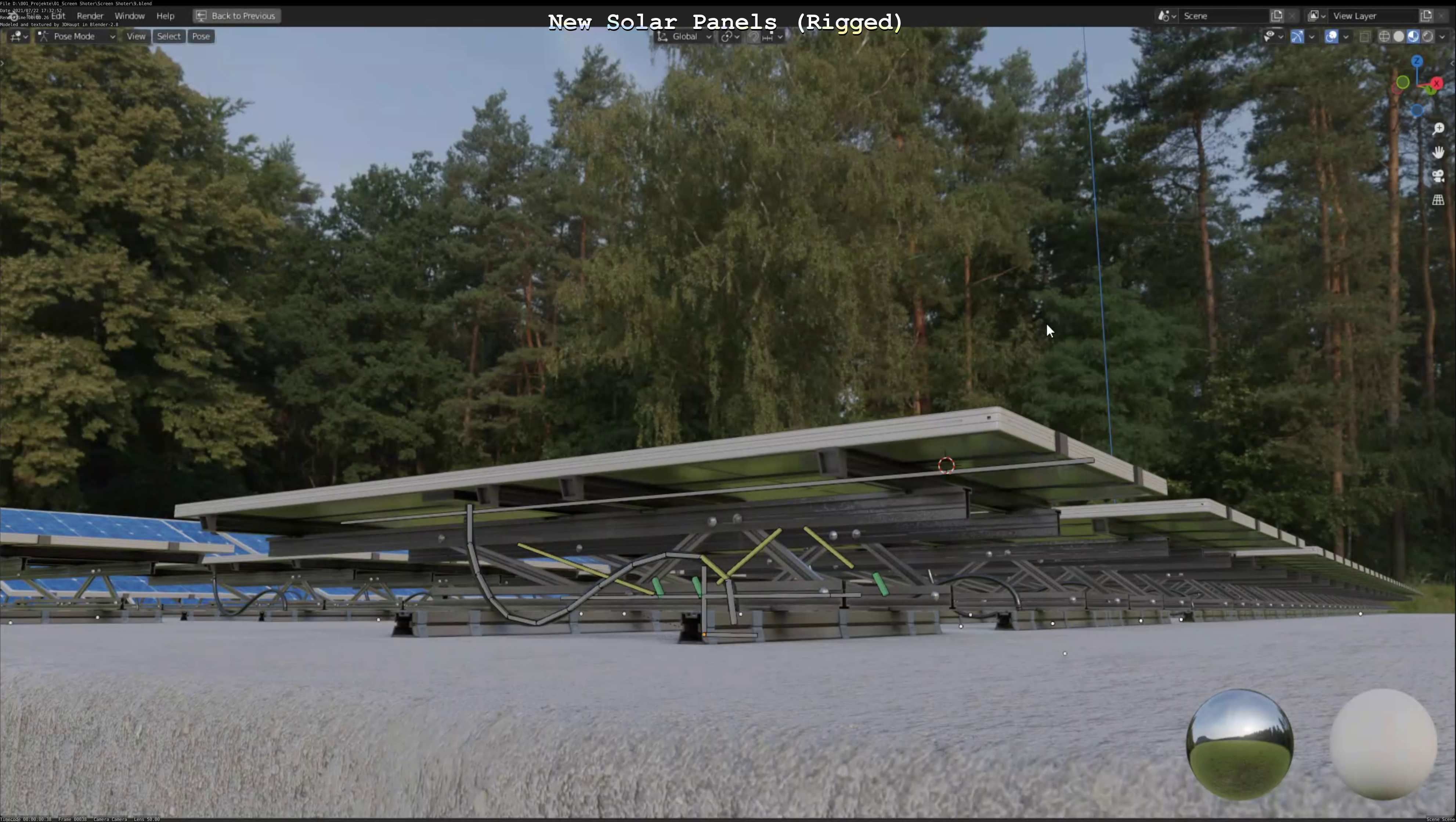 Solar Panels Rigged - New Versions Low-poly 3D model_54