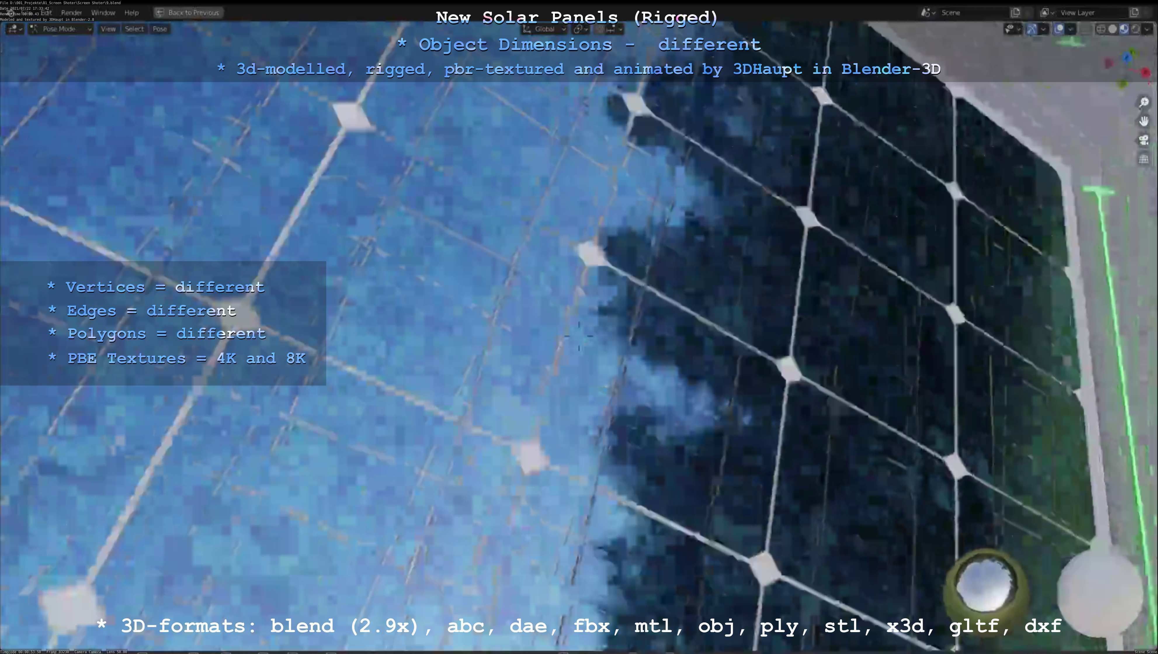 Solar Panels Rigged - New Versions Low-poly 3D model_95