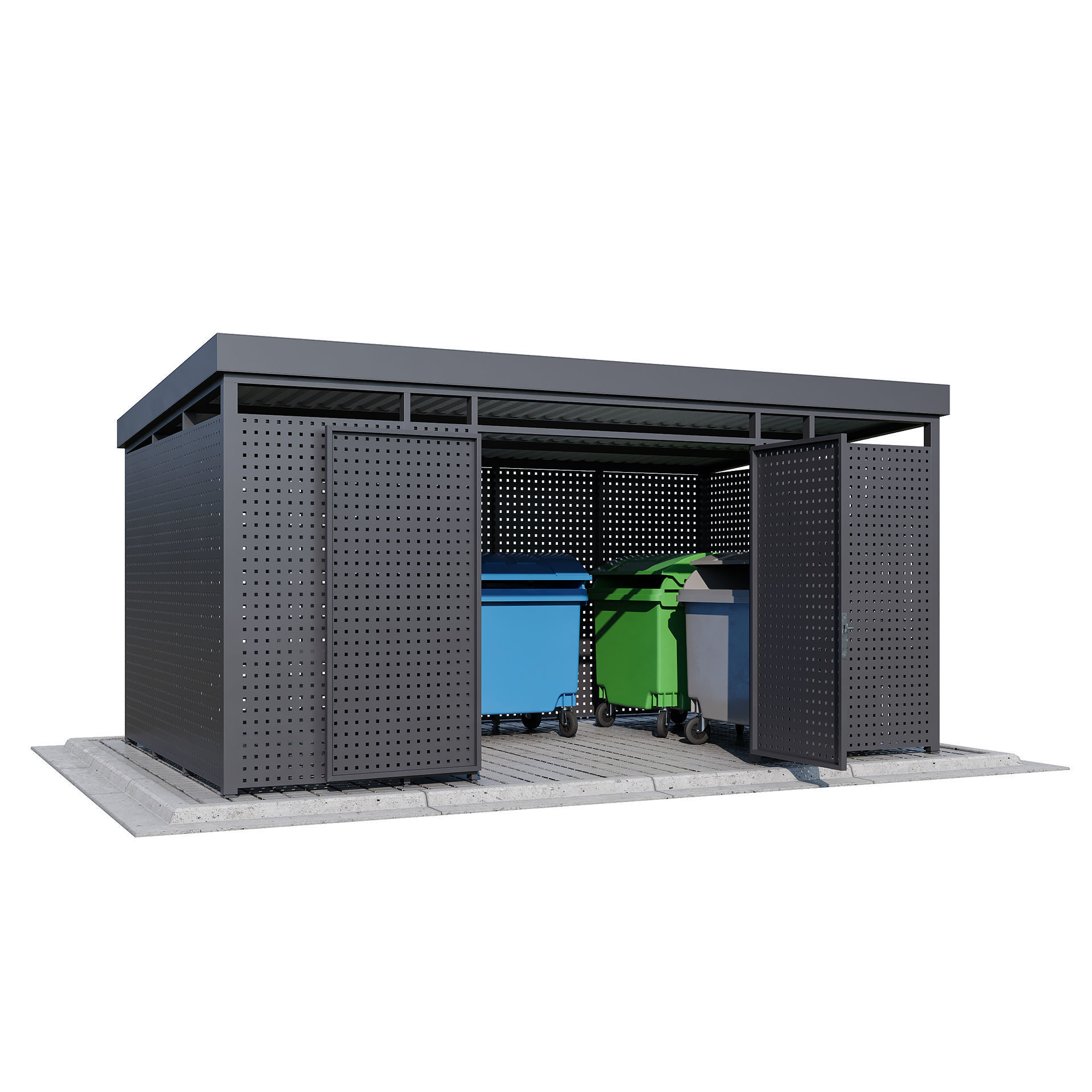 Modular boxes SET1 3D model_7