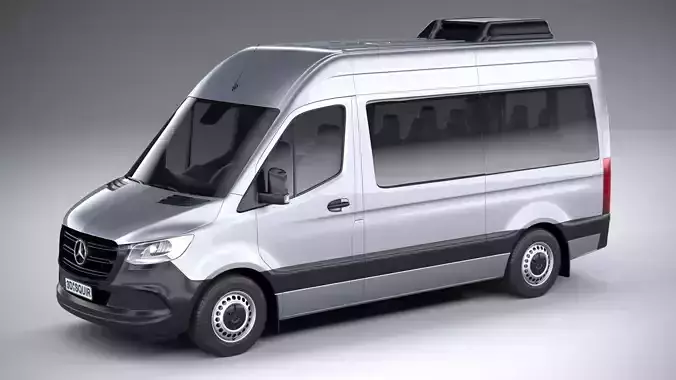 Mercedes Sprinter passenger L2H2 2019 3D model Mercedes Sprinter passenger L2H2 2019 3D model