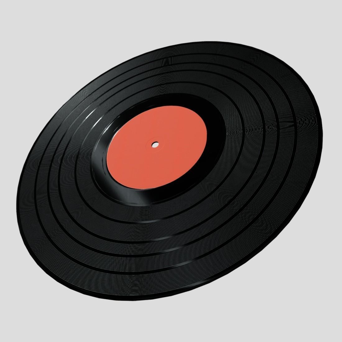 Vinyl Record Low-poly 3D model_3