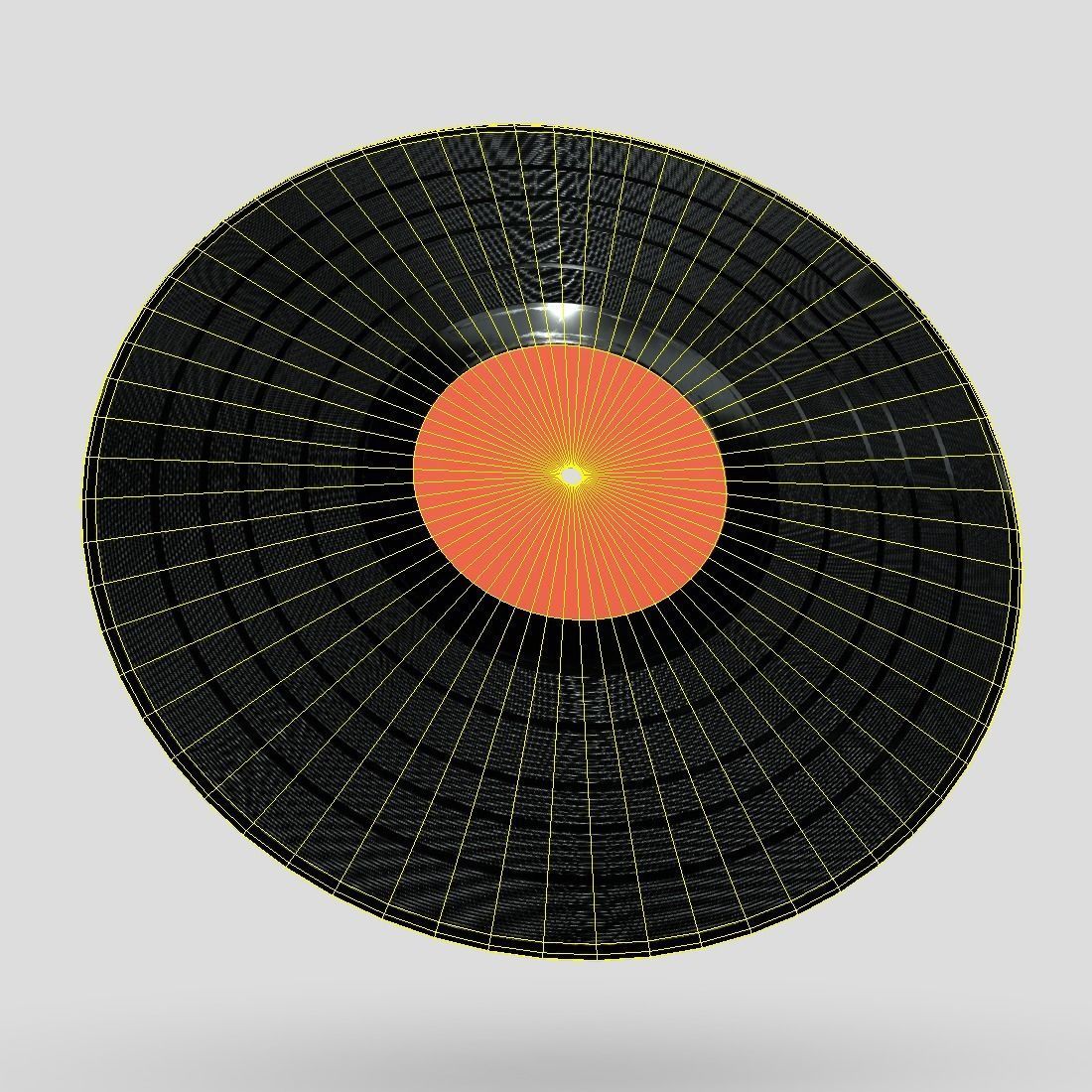 Vinyl Record Low-poly 3D model_6