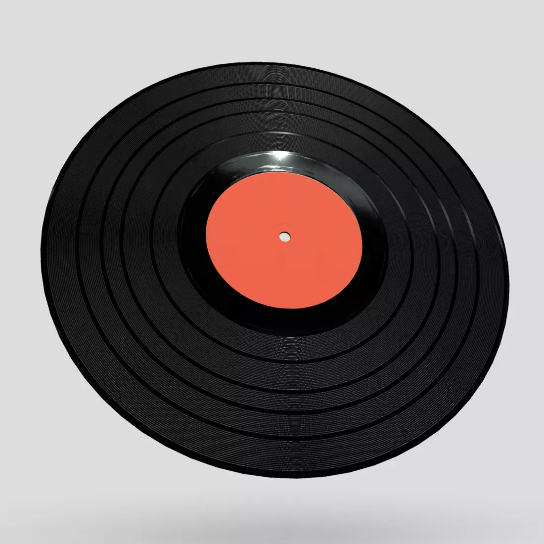 Vinyl Record Low-poly 3D model_0