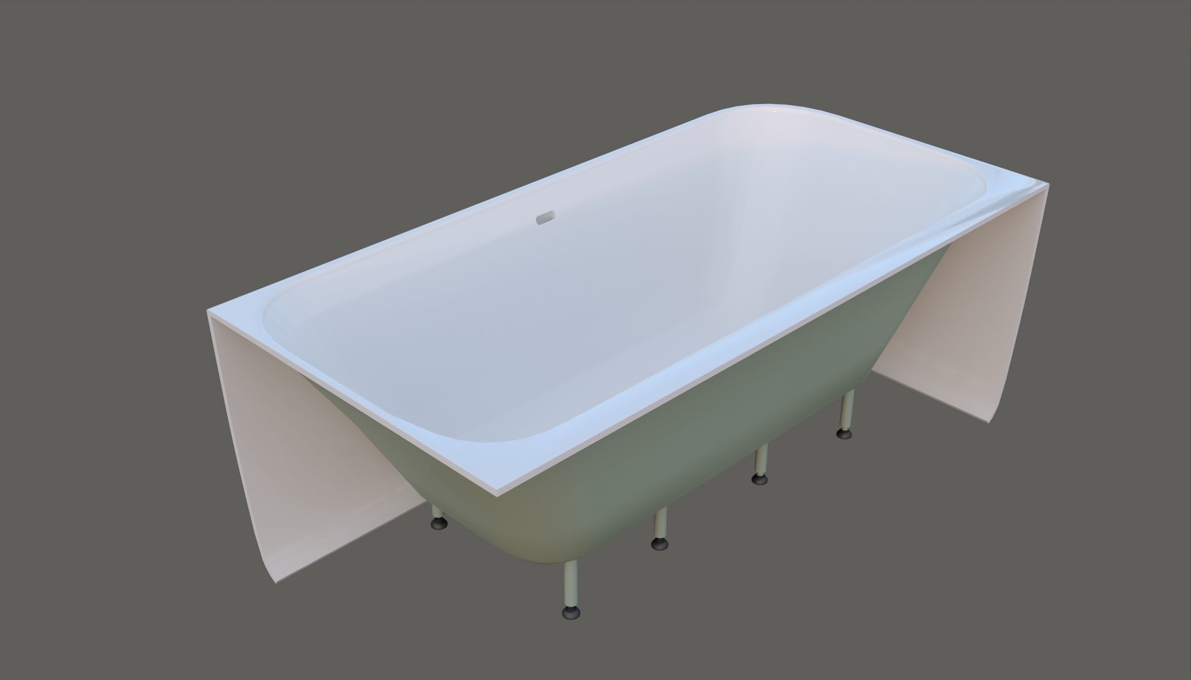 Bathtubs and sink model 3D model_8
