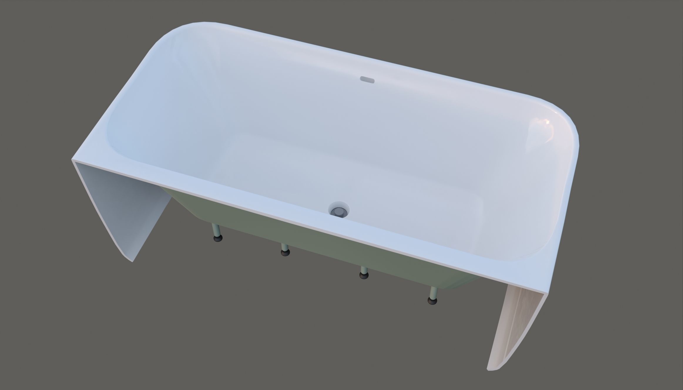 Bathtubs and sink model 3D model_3