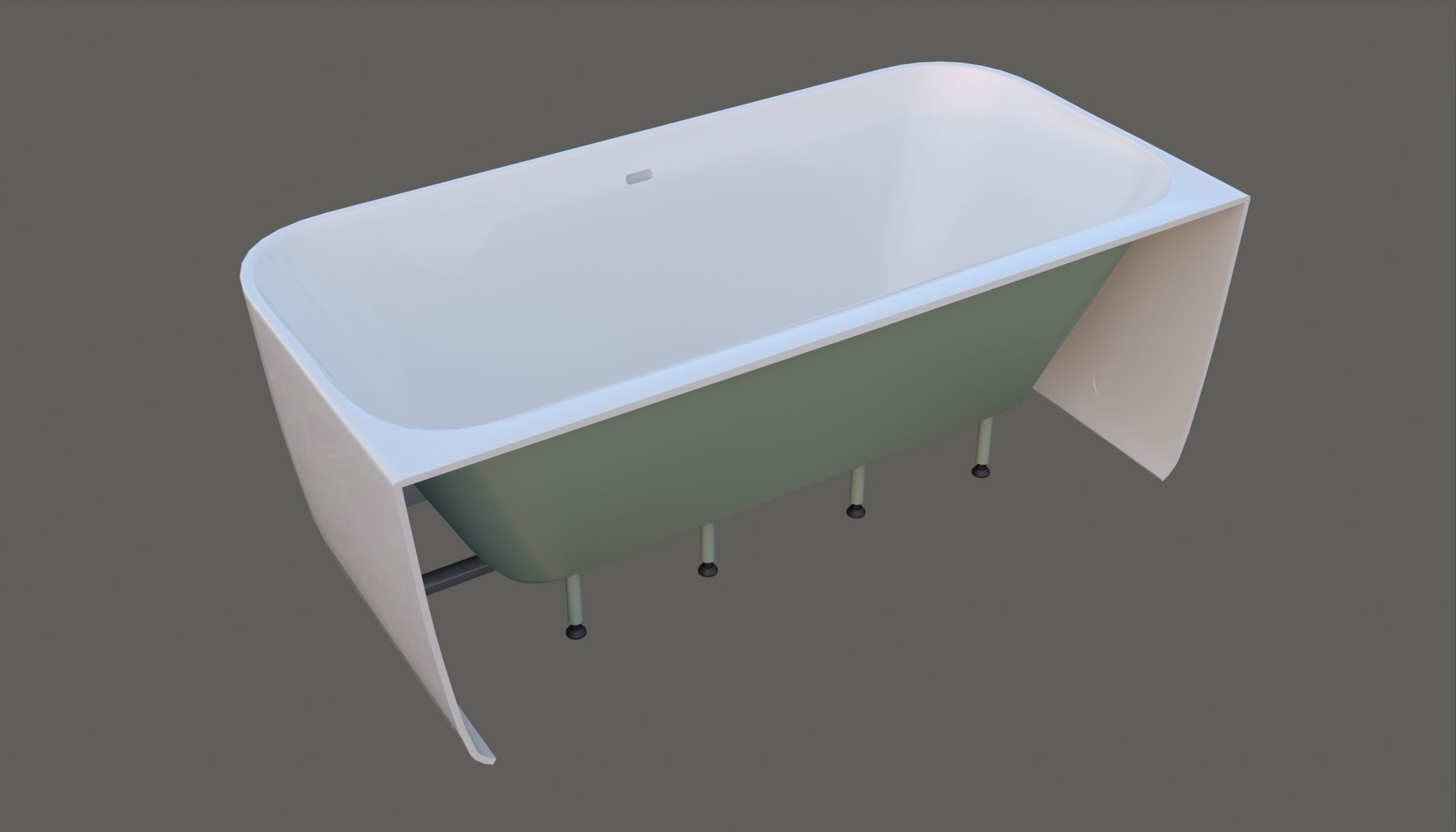 Bathtubs and sink model 3D model_2