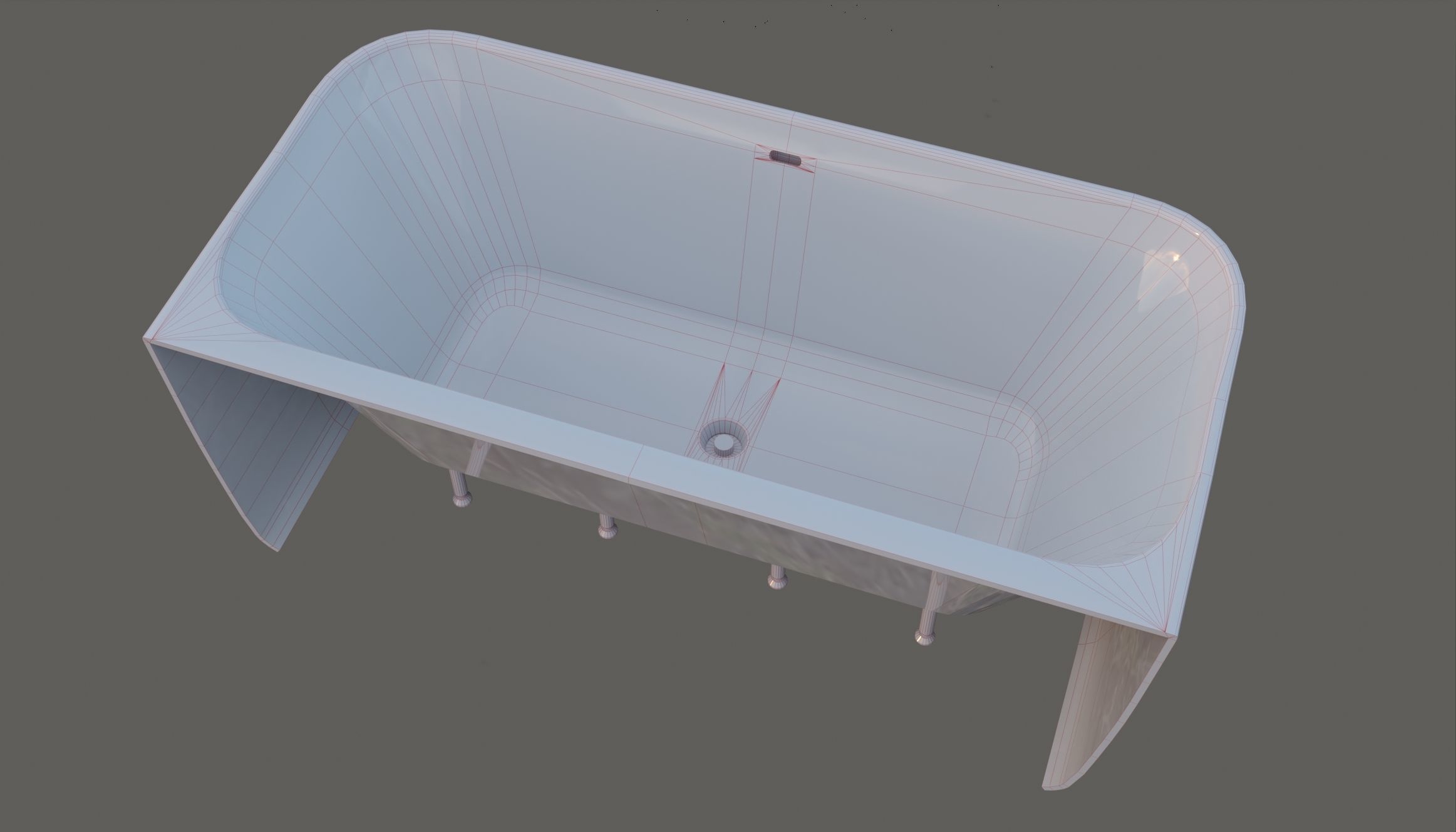 Bathtubs and sink model 3D model_4