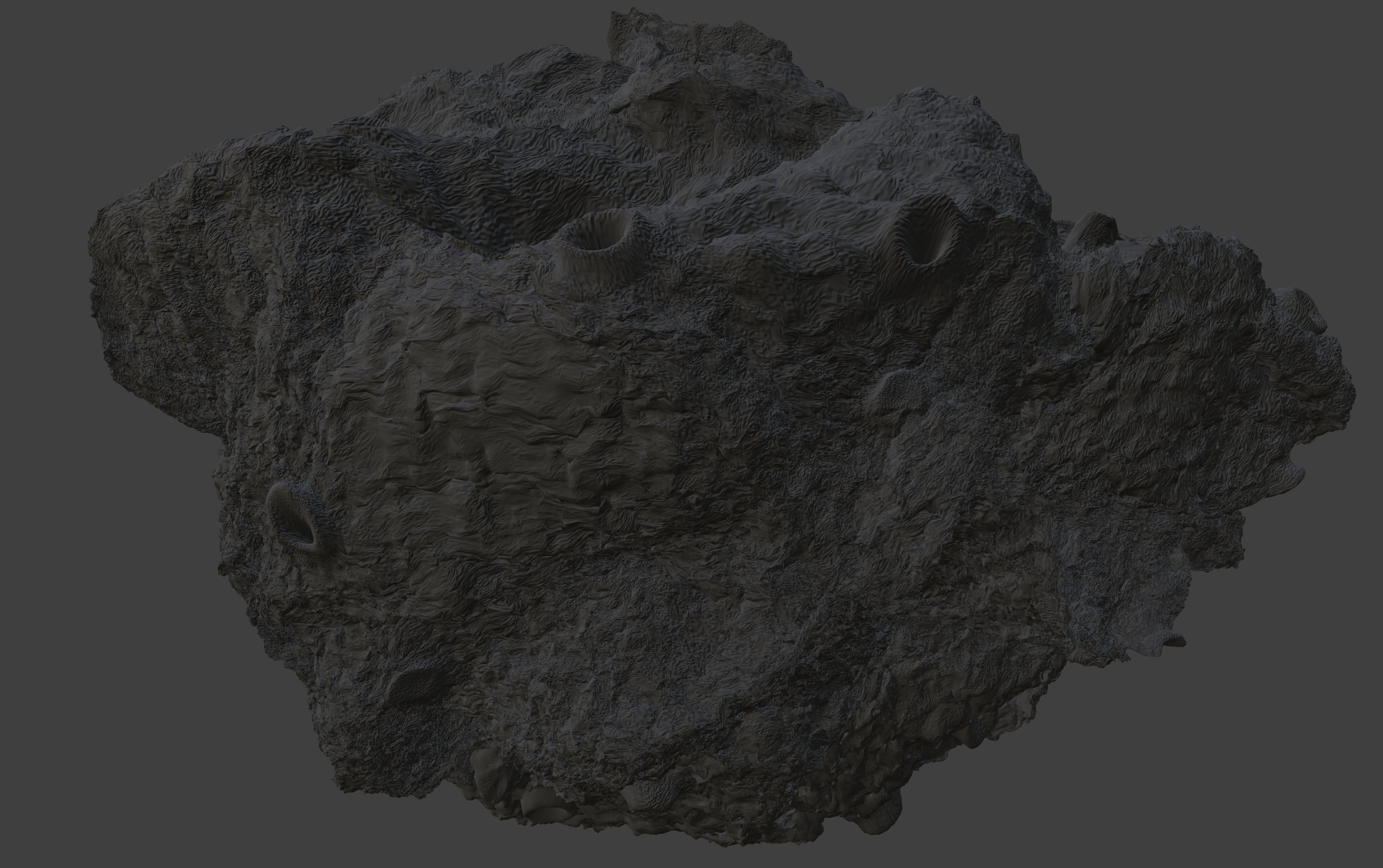 asteroid version 4 high detail 3D model_2