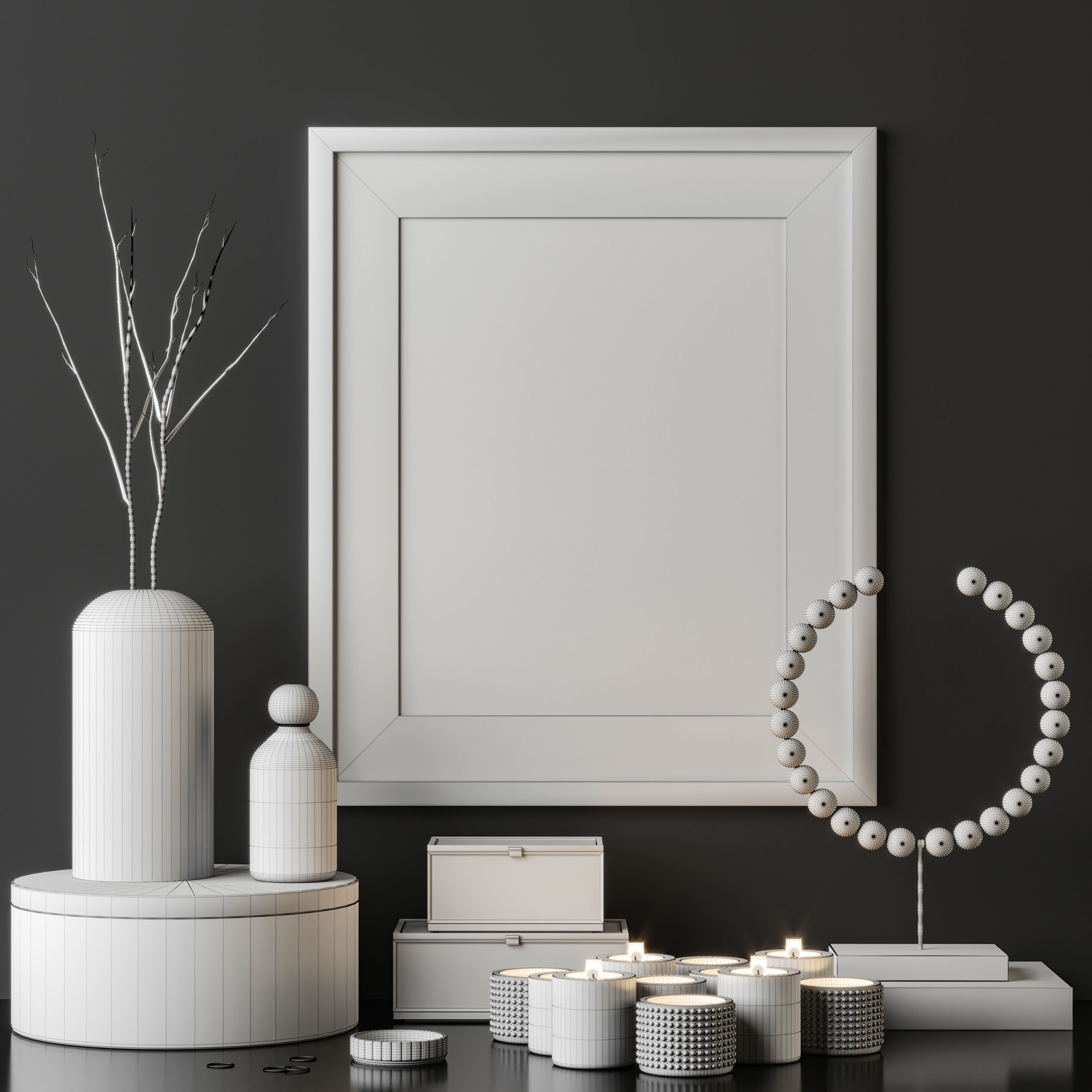 Decorative set 3D model_4