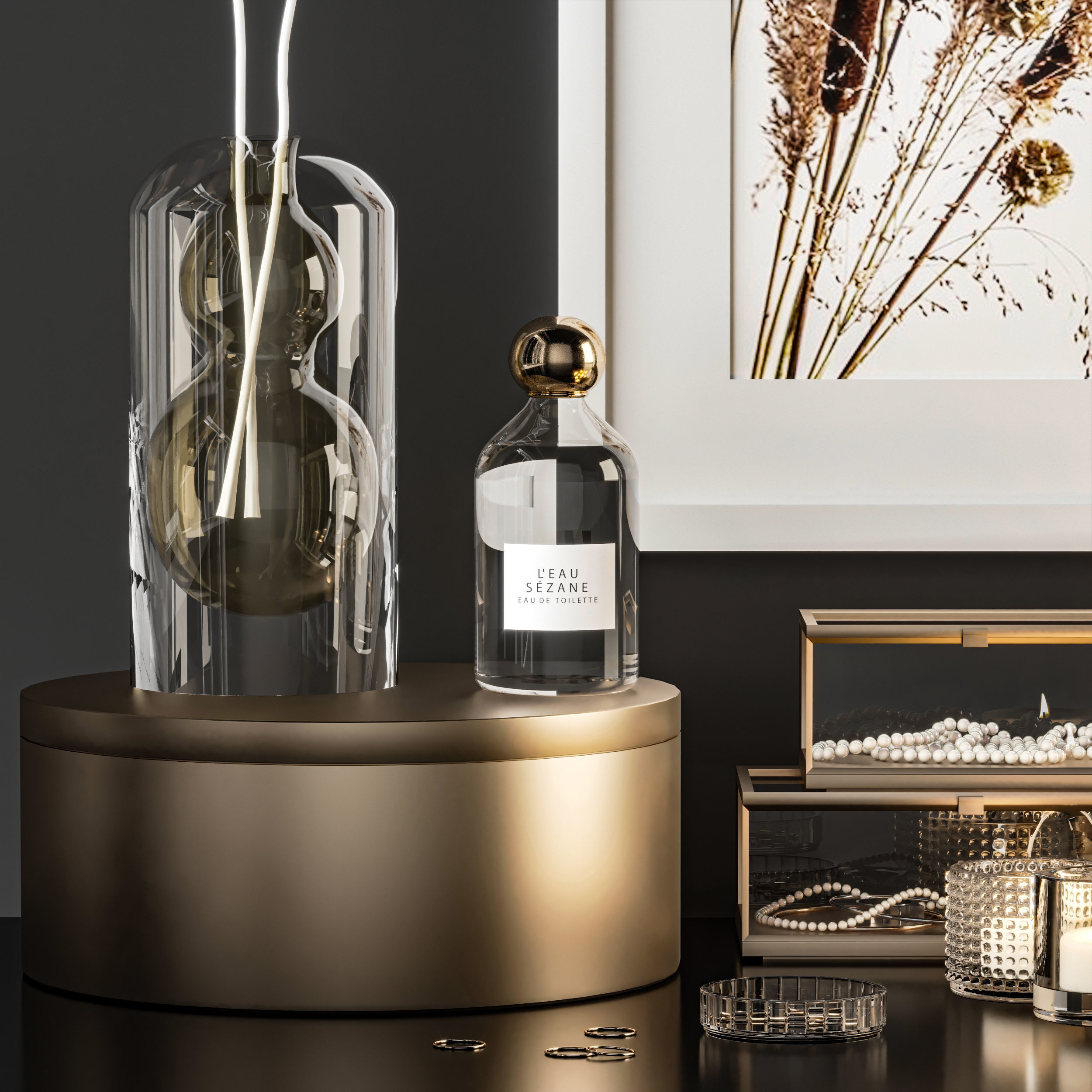 Decorative set 3D model_2