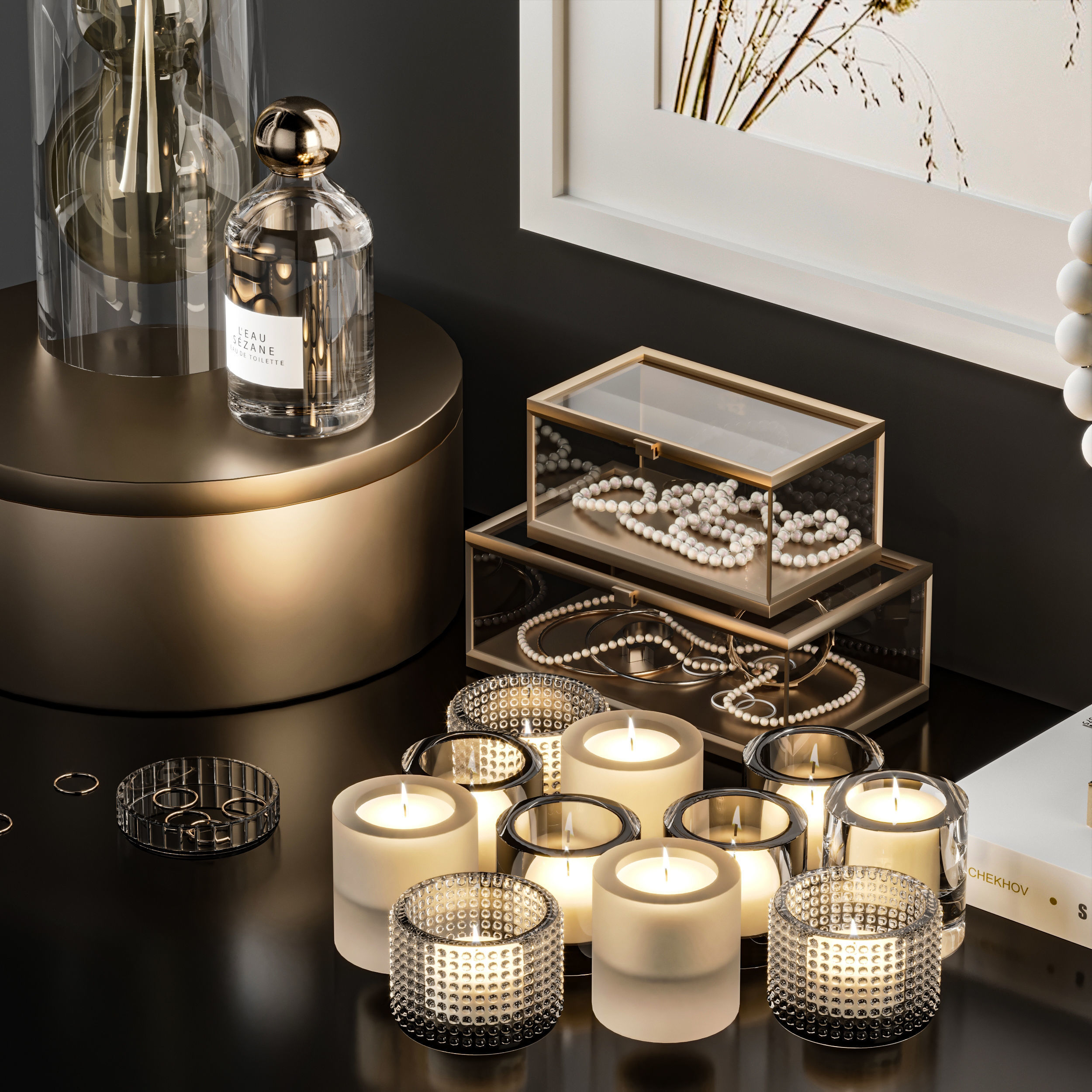 Decorative set 3D model_1