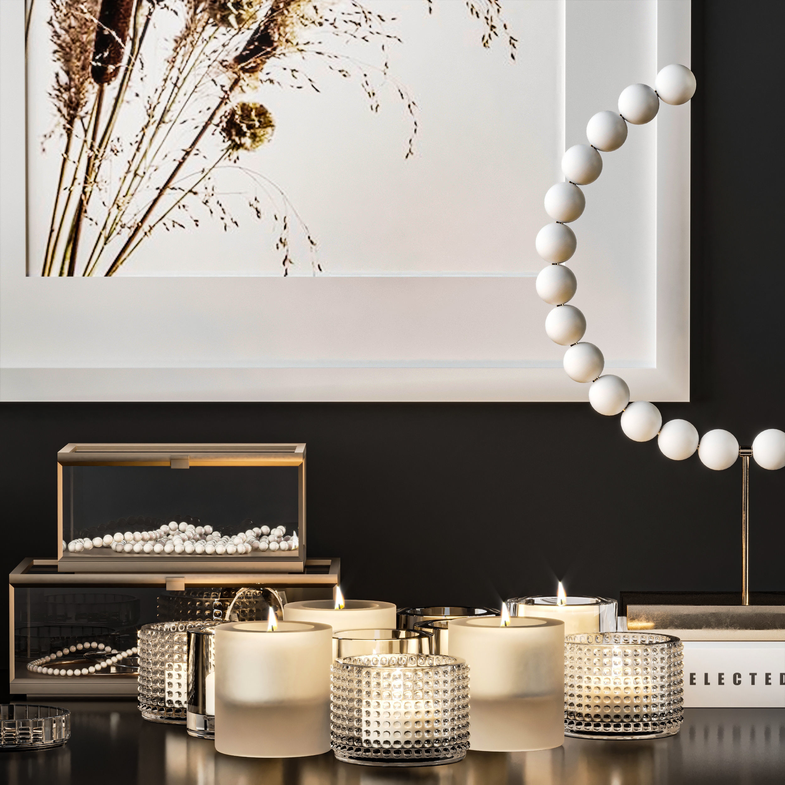 Decorative set 3D model_3