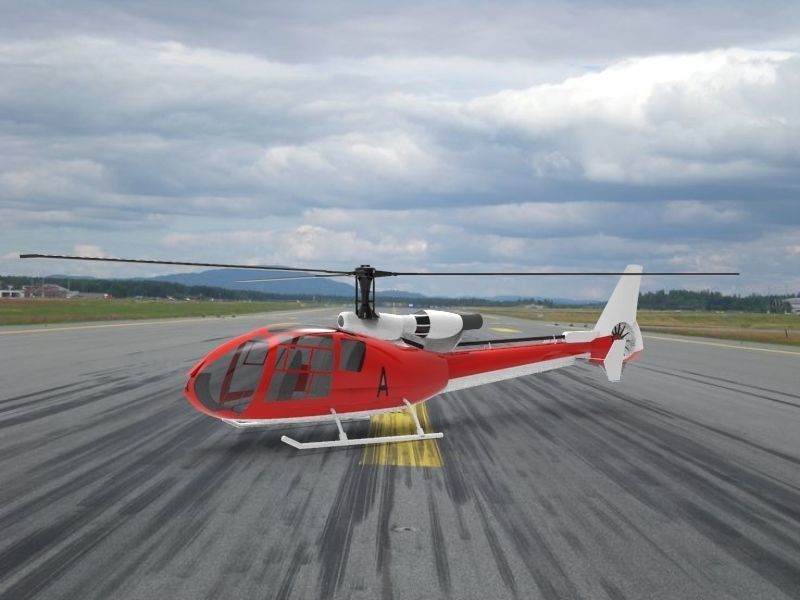 Gazelle helicopter 3D model_21