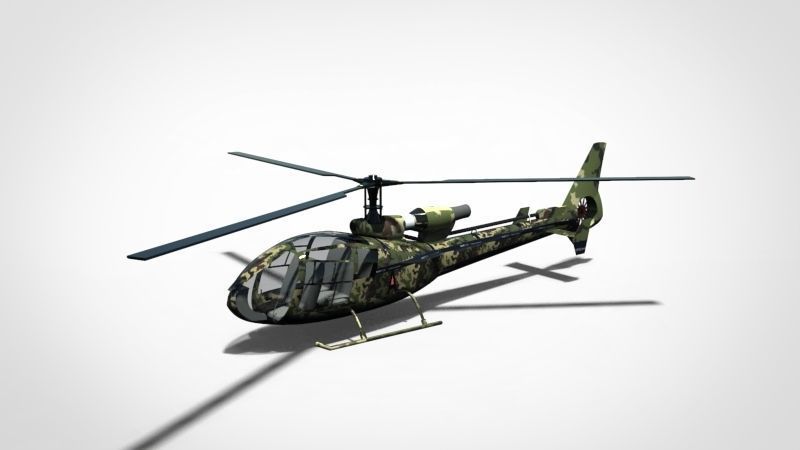 Gazelle helicopter 3D model_23