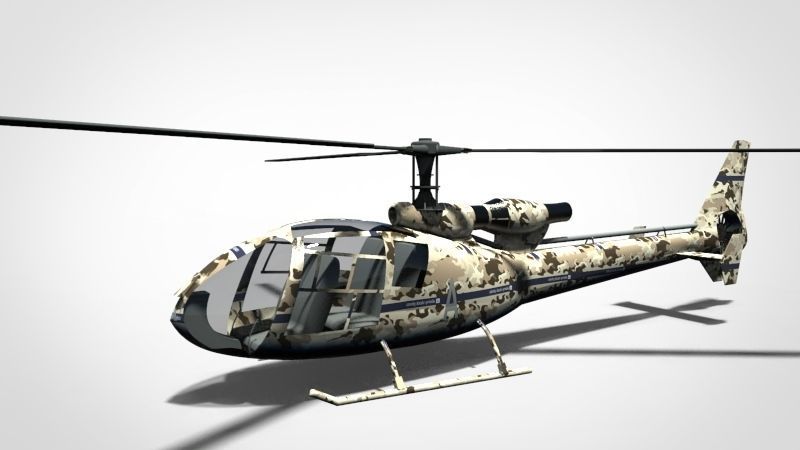 Gazelle helicopter 3D model_11