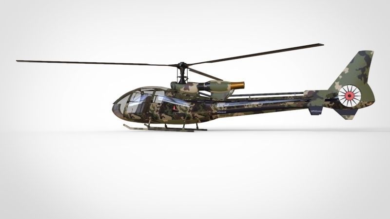 Gazelle helicopter 3D model_16