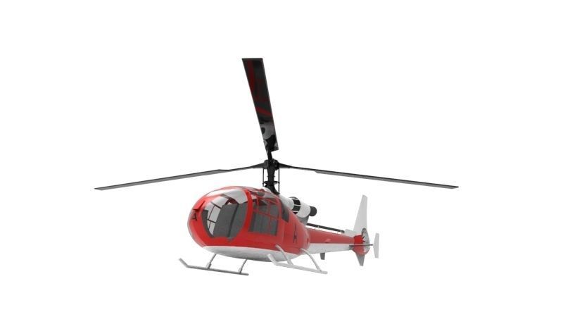 Gazelle helicopter 3D model_18