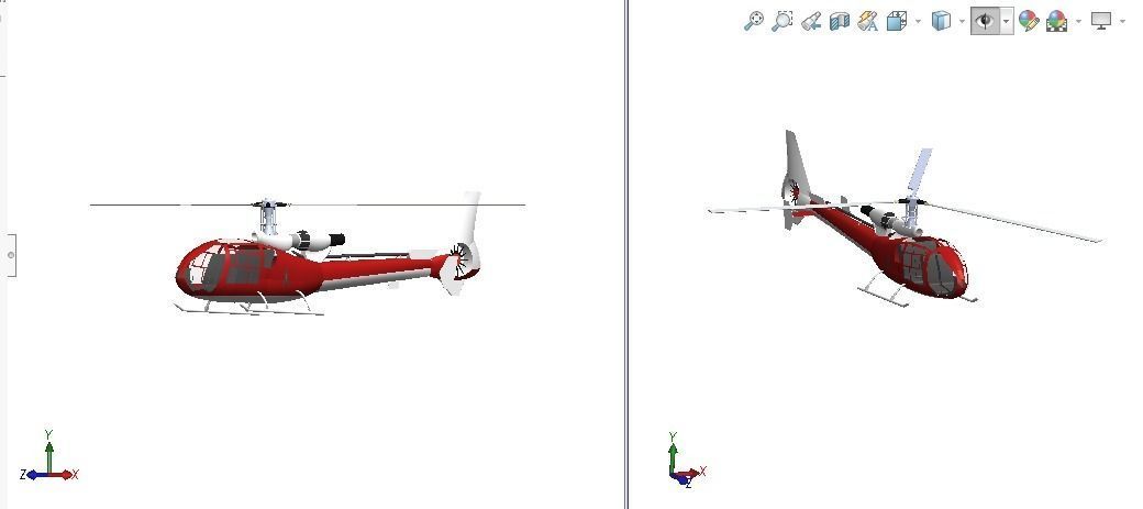 Gazelle helicopter 3D model_29