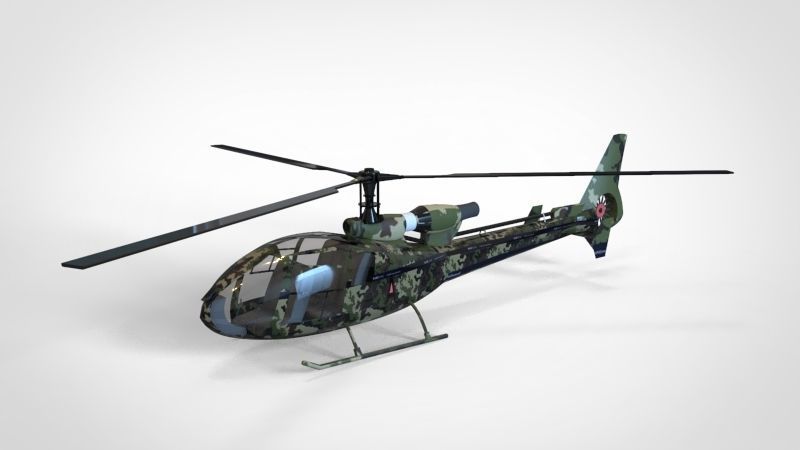 Gazelle helicopter 3D model_24