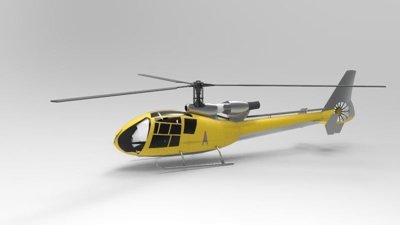 Gazelle helicopter 3D model_25