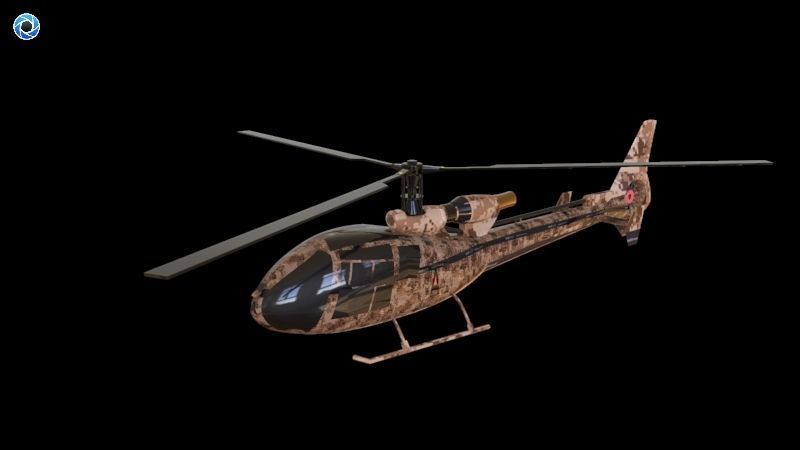 Gazelle helicopter 3D model_14