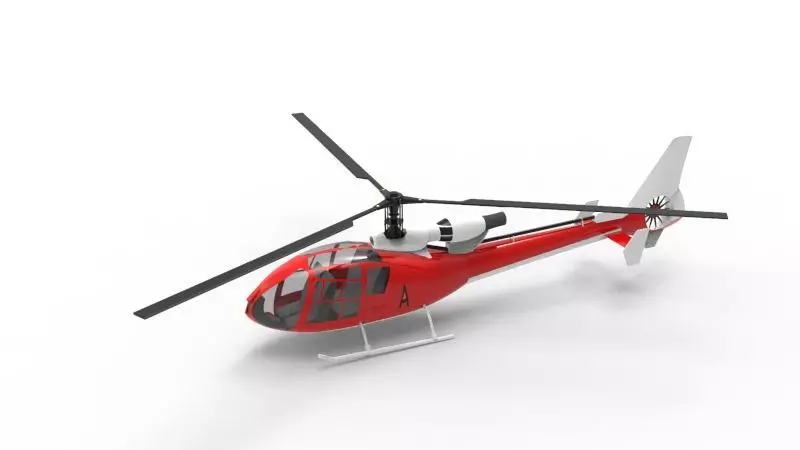 Gazelle helicopter 3D model_0