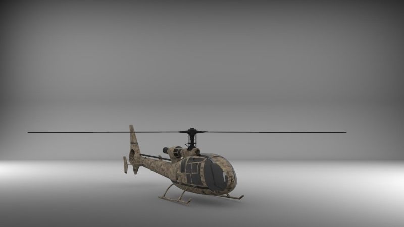 Gazelle helicopter 3D model_3