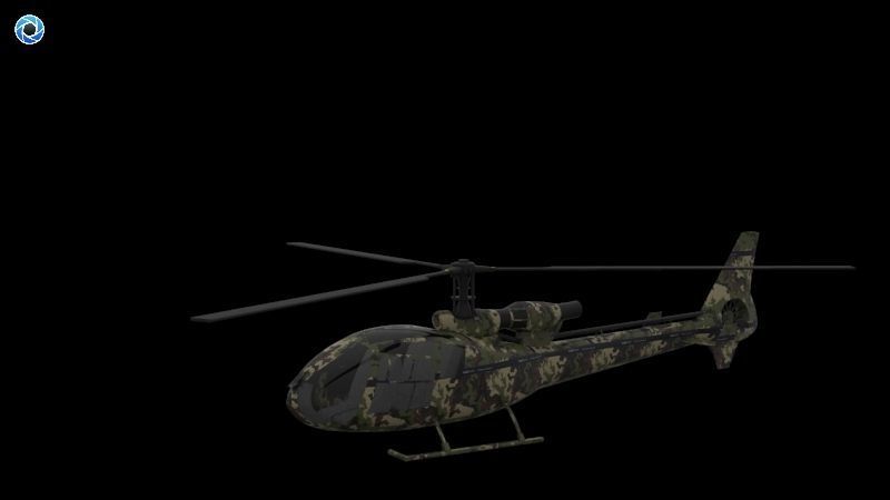 Gazelle helicopter 3D model_7