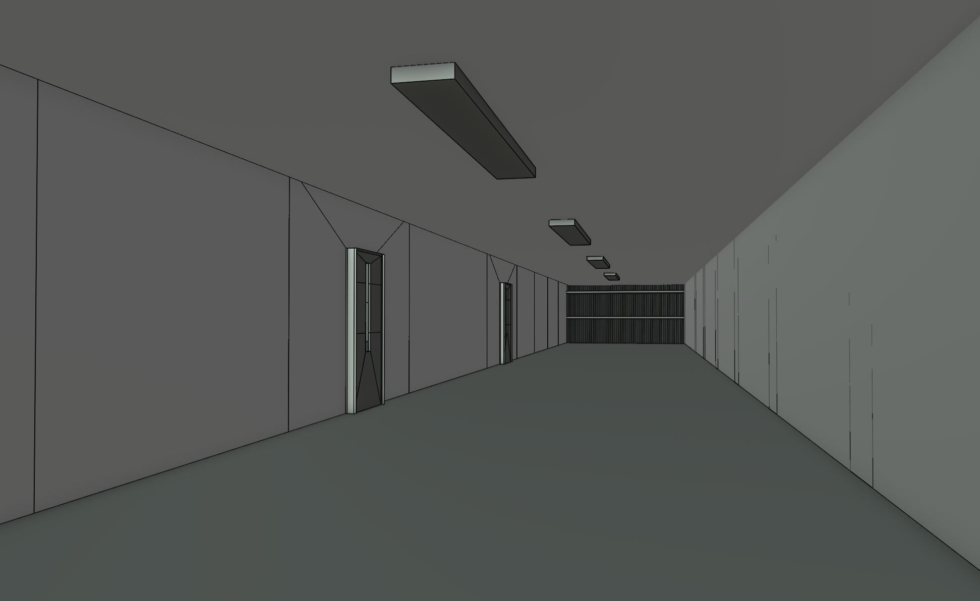 Airplane Hangar Interior 8b Low-poly 3D model_26