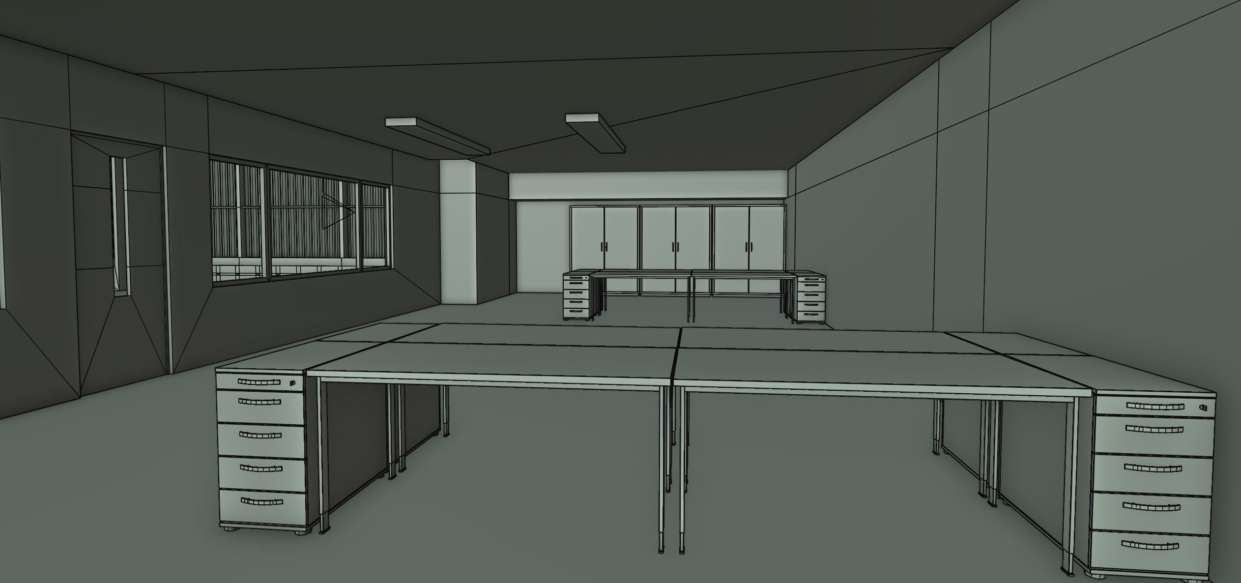 Airplane Hangar Interior 8b Low-poly 3D model_20