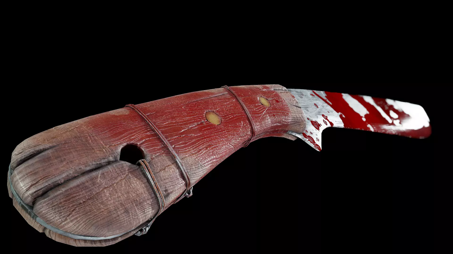 Knife with blood Free low-poly 3D model