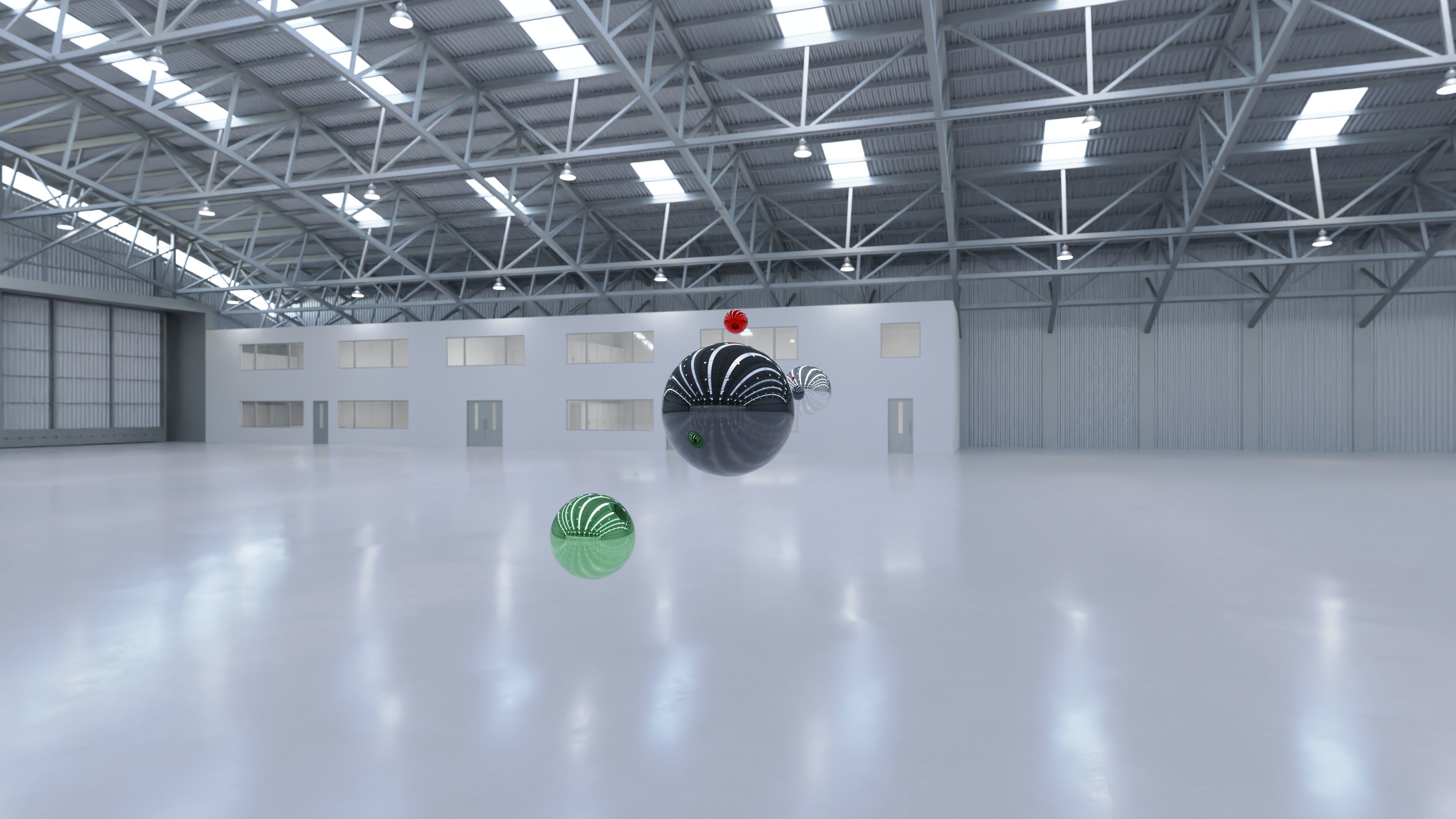 HDRI - Airplane Hangar Interior 8b - 8192x4096 Texture_17