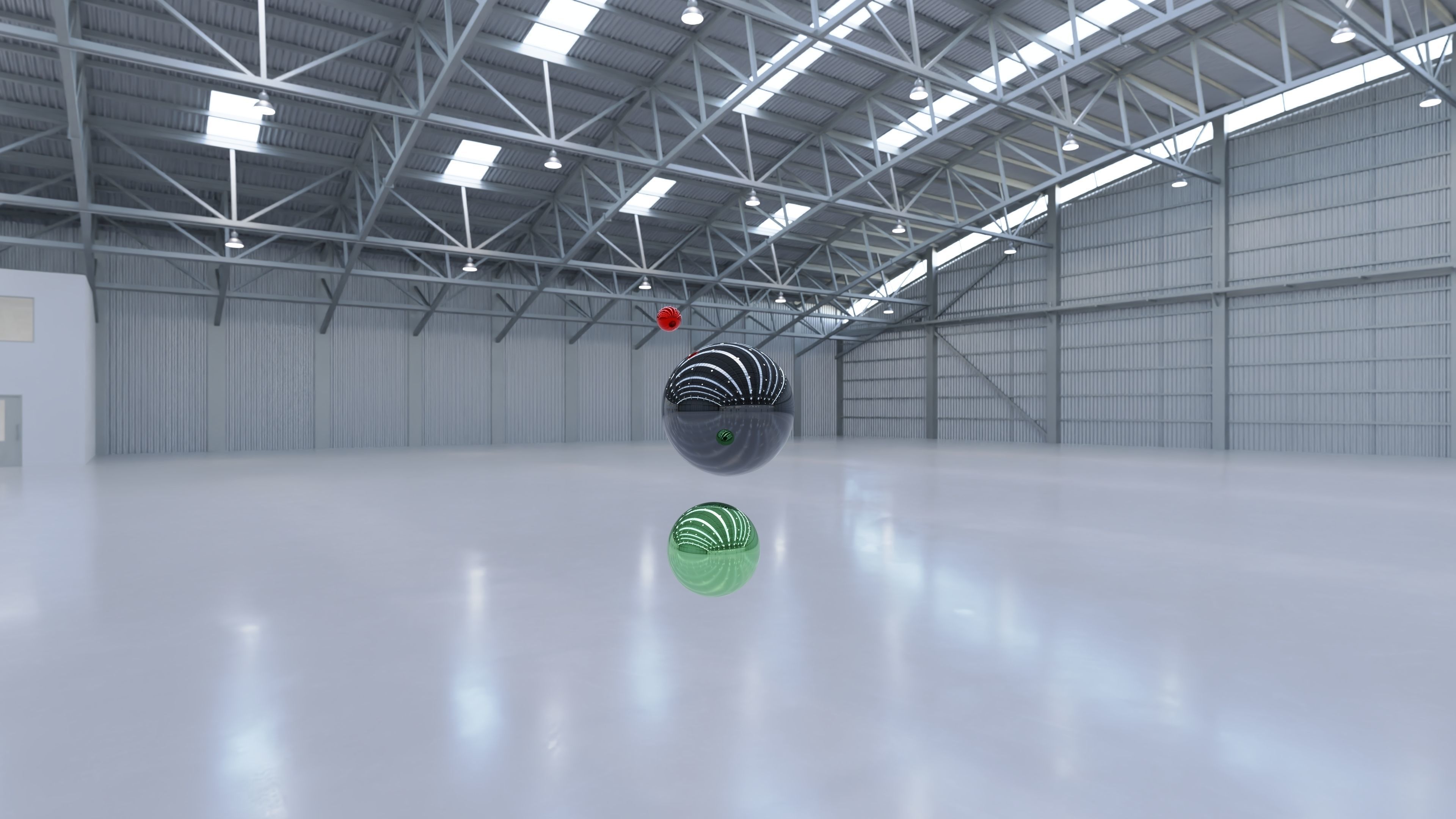 HDRI - Airplane Hangar Interior 8b - 8192x4096 Texture_14