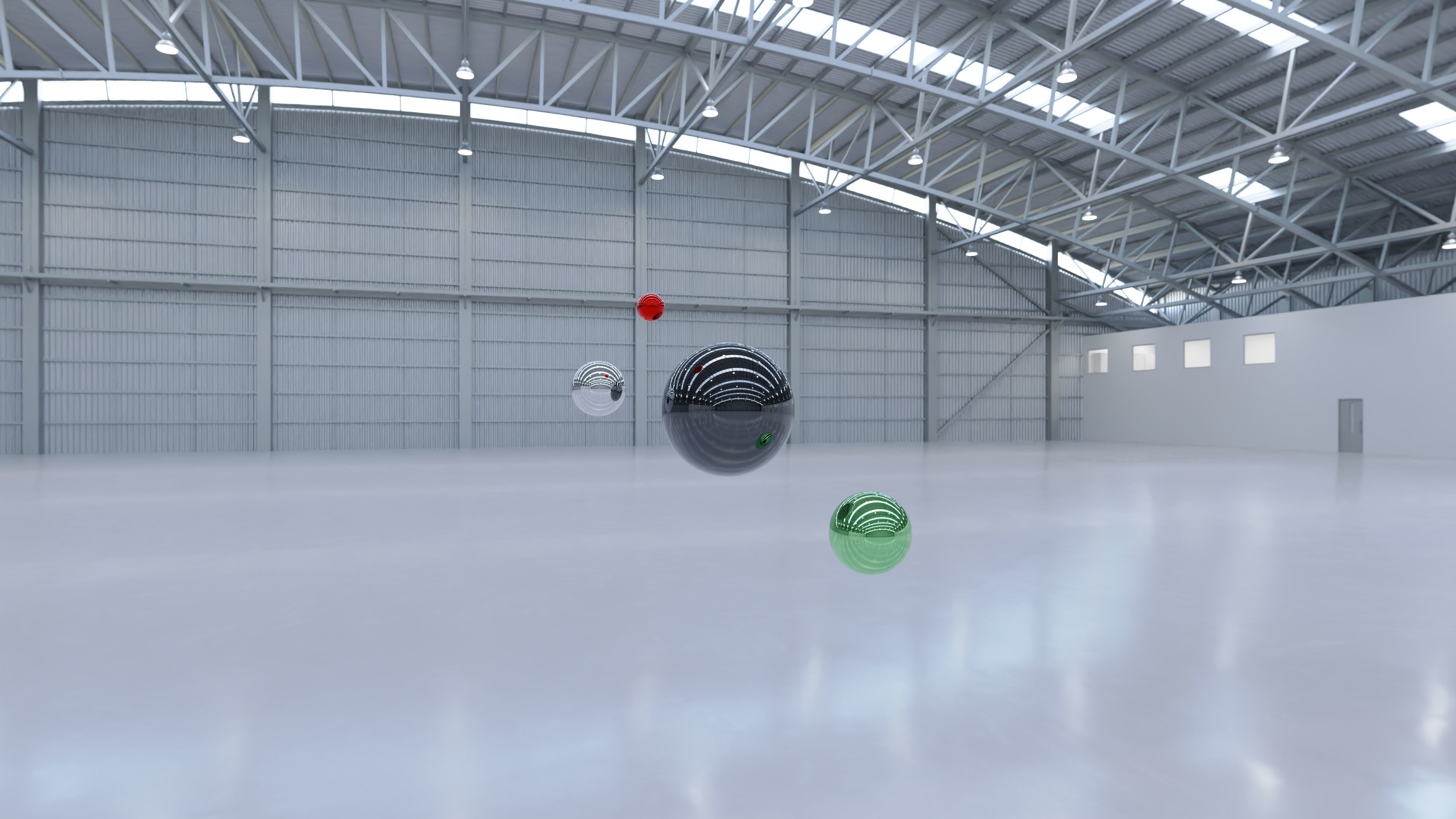 HDRI - Airplane Hangar Interior 8b - 8192x4096 Texture_10
