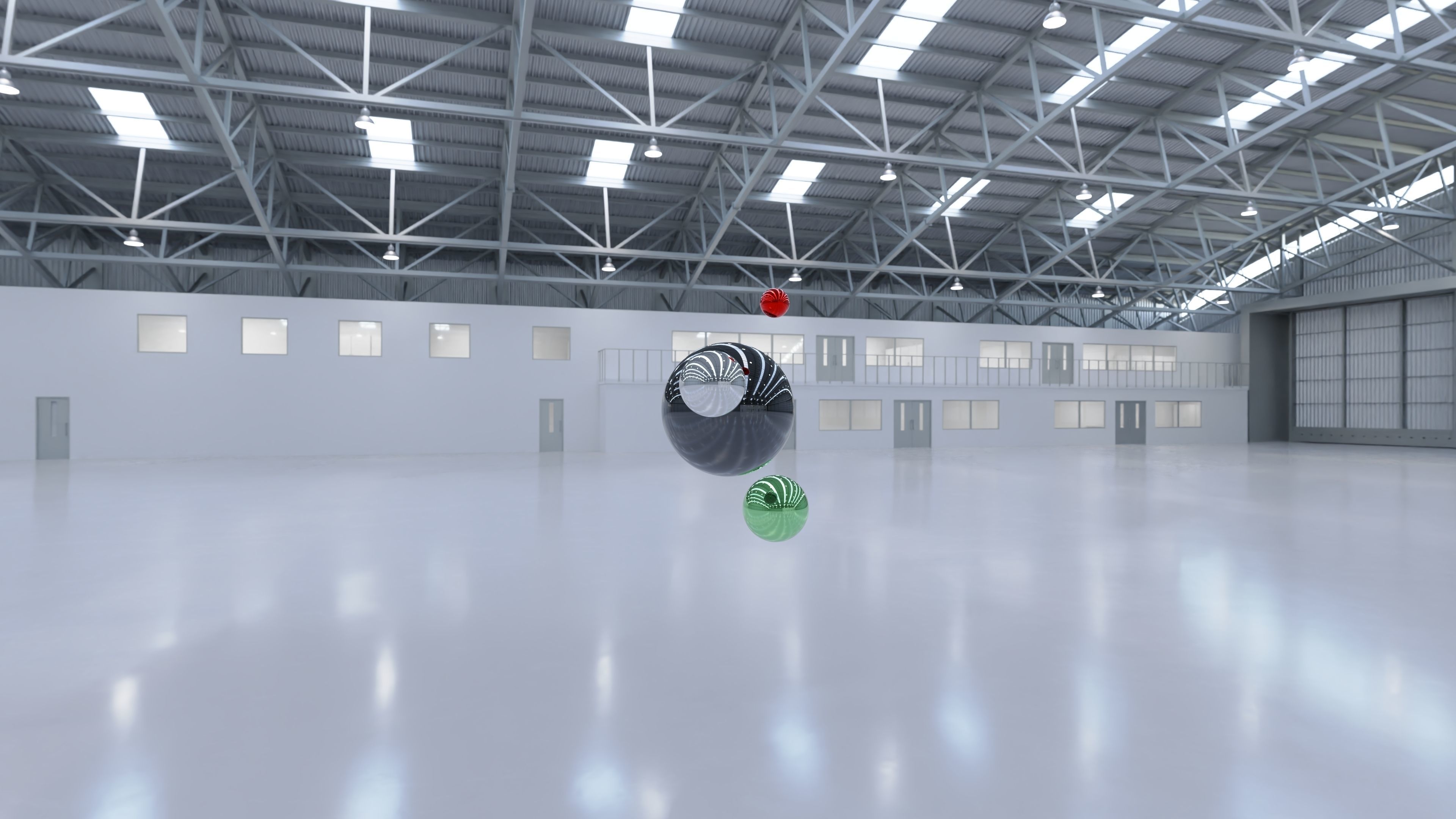 HDRI - Airplane Hangar Interior 8b - 8192x4096 Texture_5