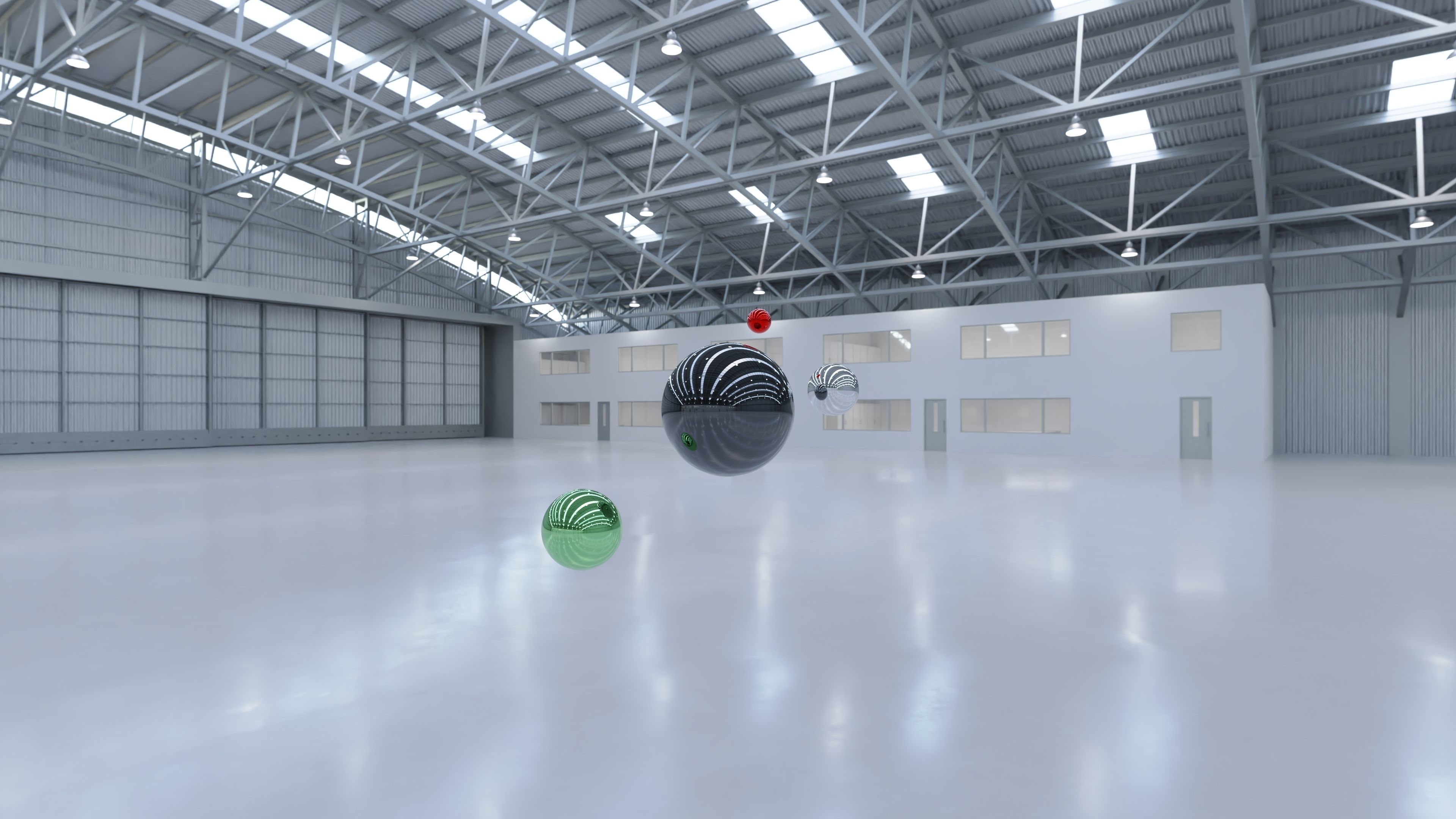 HDRI - Airplane Hangar Interior 8b - 8192x4096 Texture_18