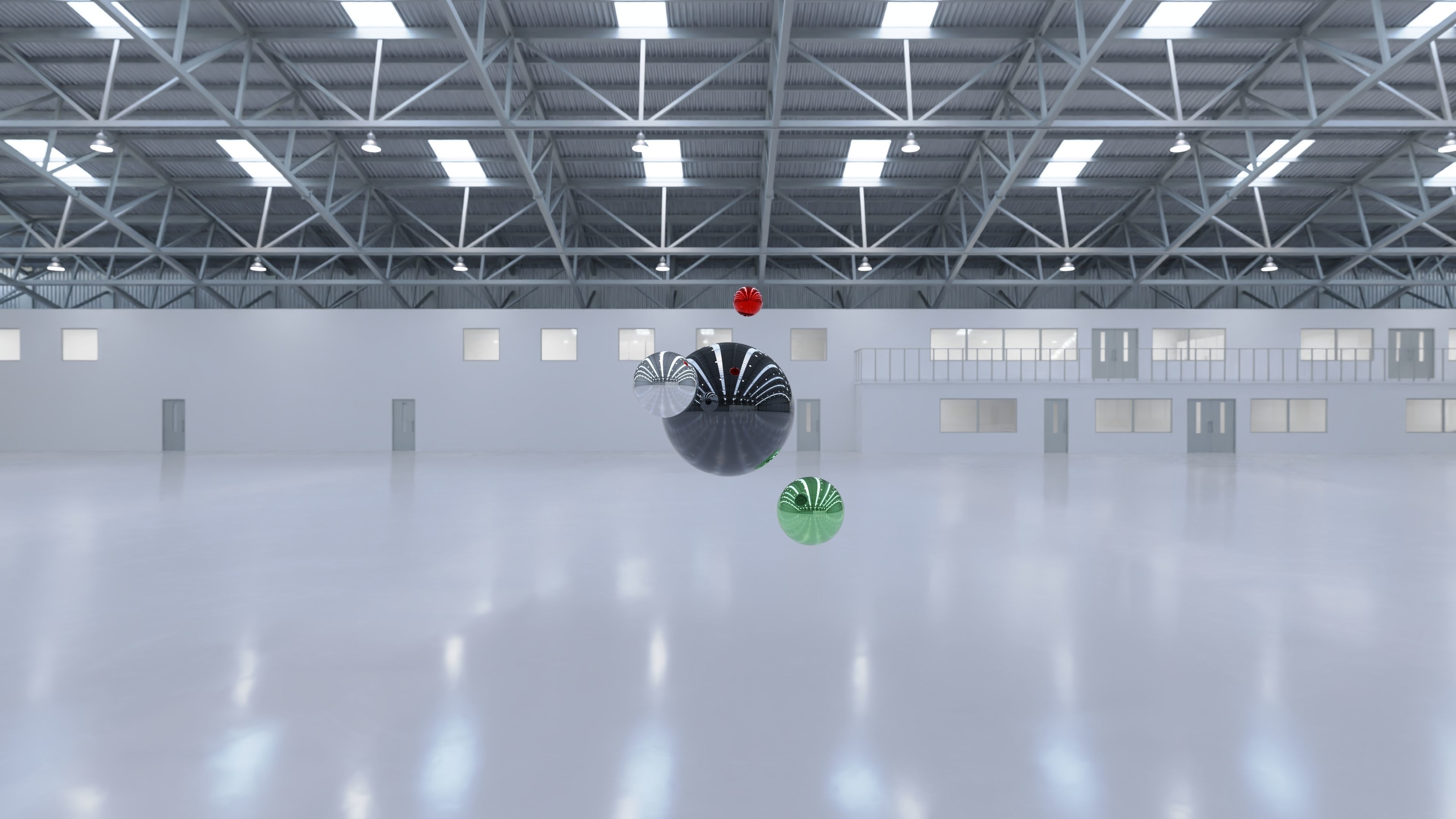 HDRI - Airplane Hangar Interior 8b - 8192x4096 Texture_6