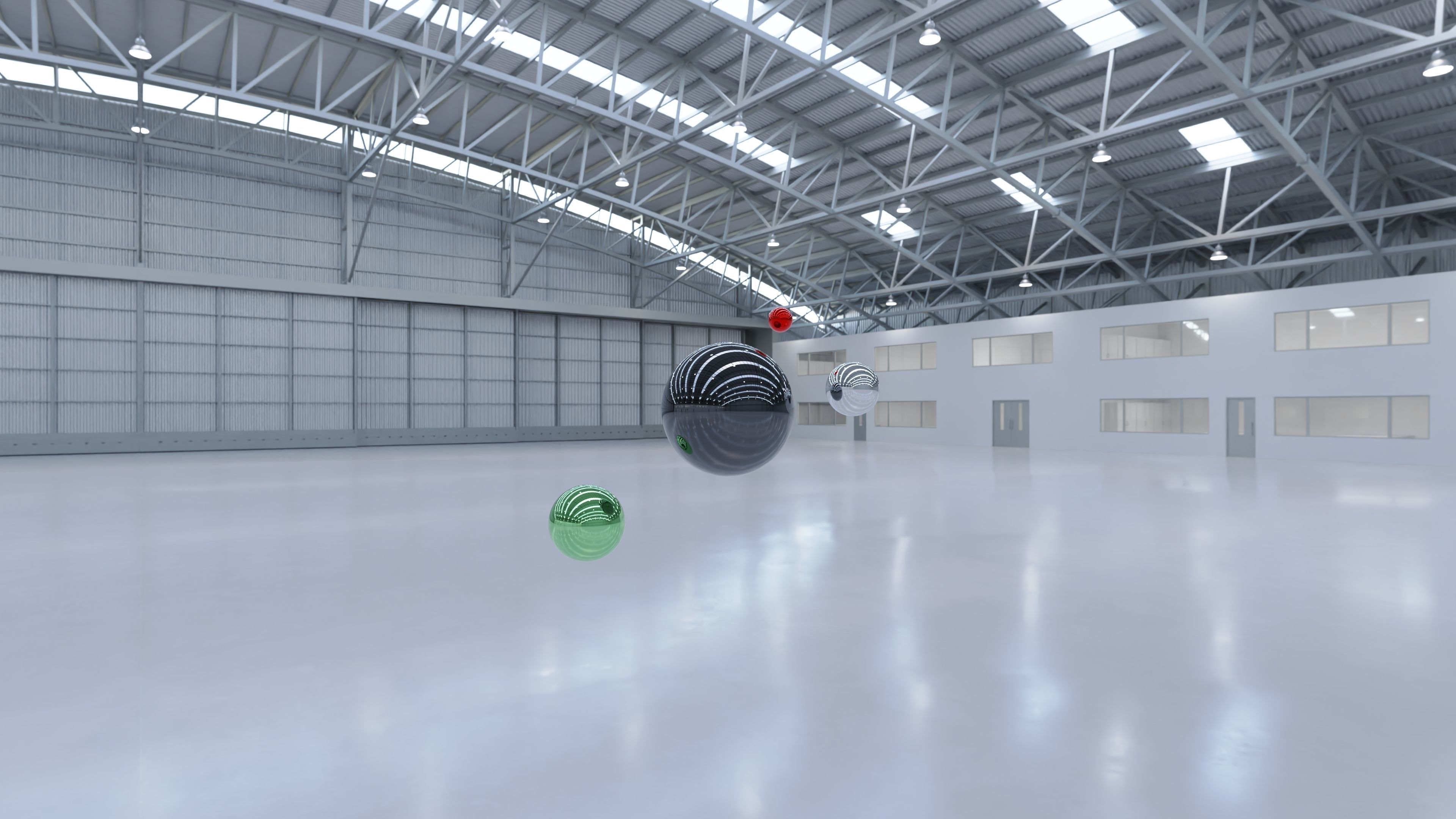 HDRI - Airplane Hangar Interior 8b - 8192x4096 Texture_19