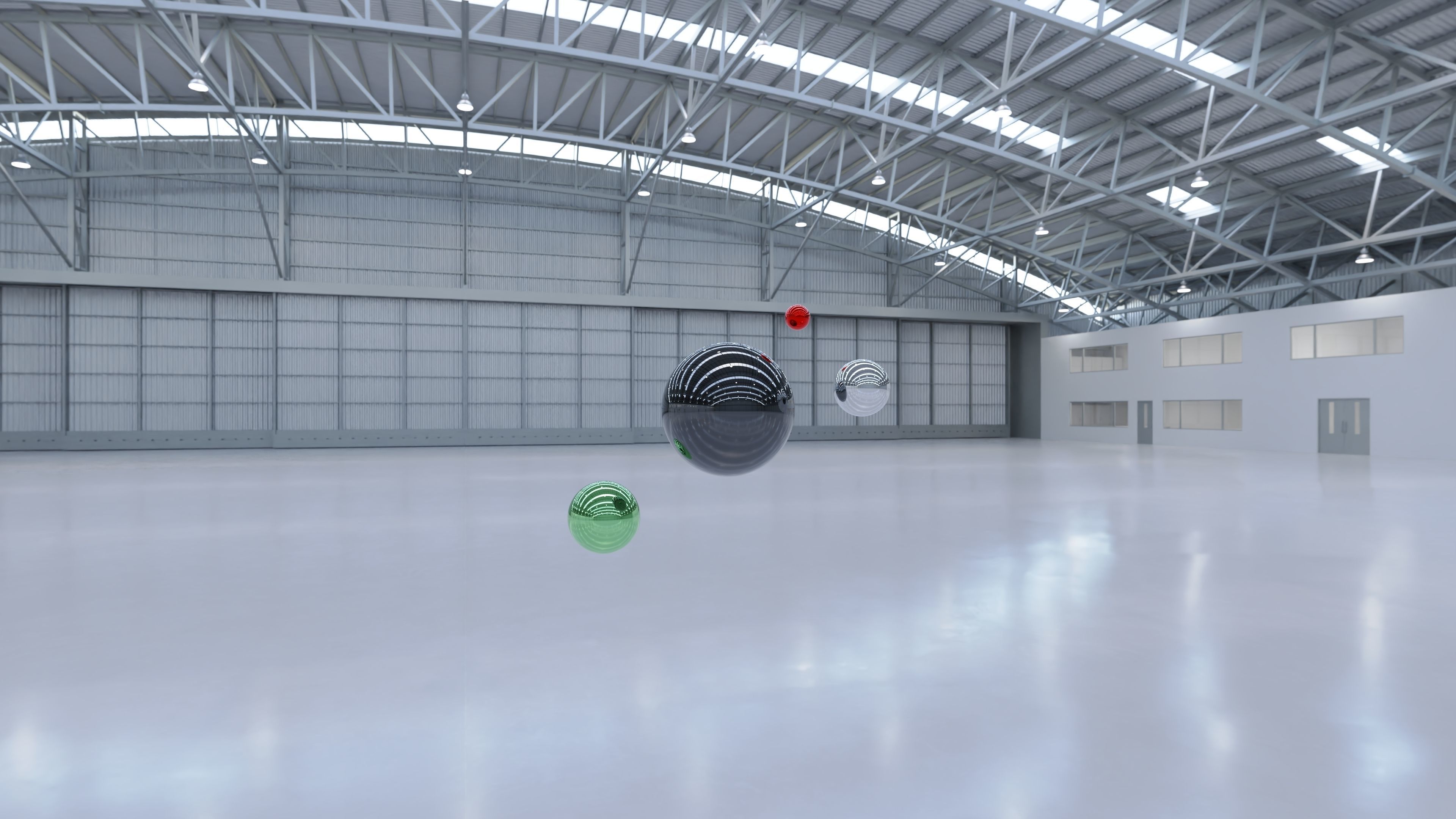 HDRI - Airplane Hangar Interior 8b - 8192x4096 Texture_20