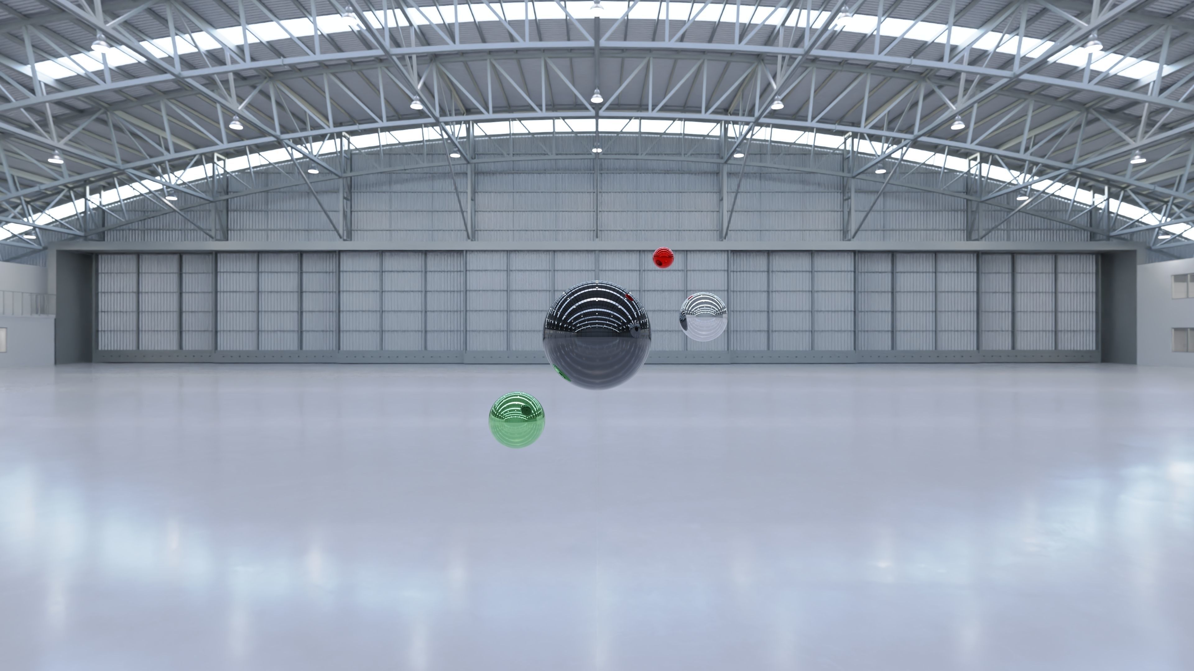 HDRI - Airplane Hangar Interior 8b - 8192x4096 Texture_1