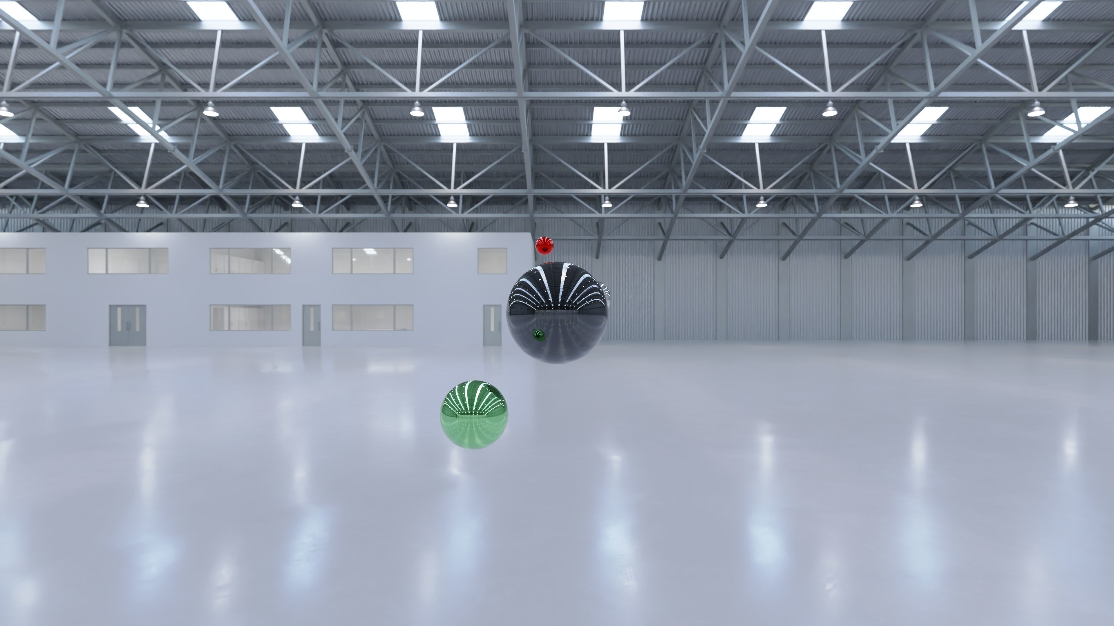 HDRI - Airplane Hangar Interior 8b - 8192x4096 Texture_16