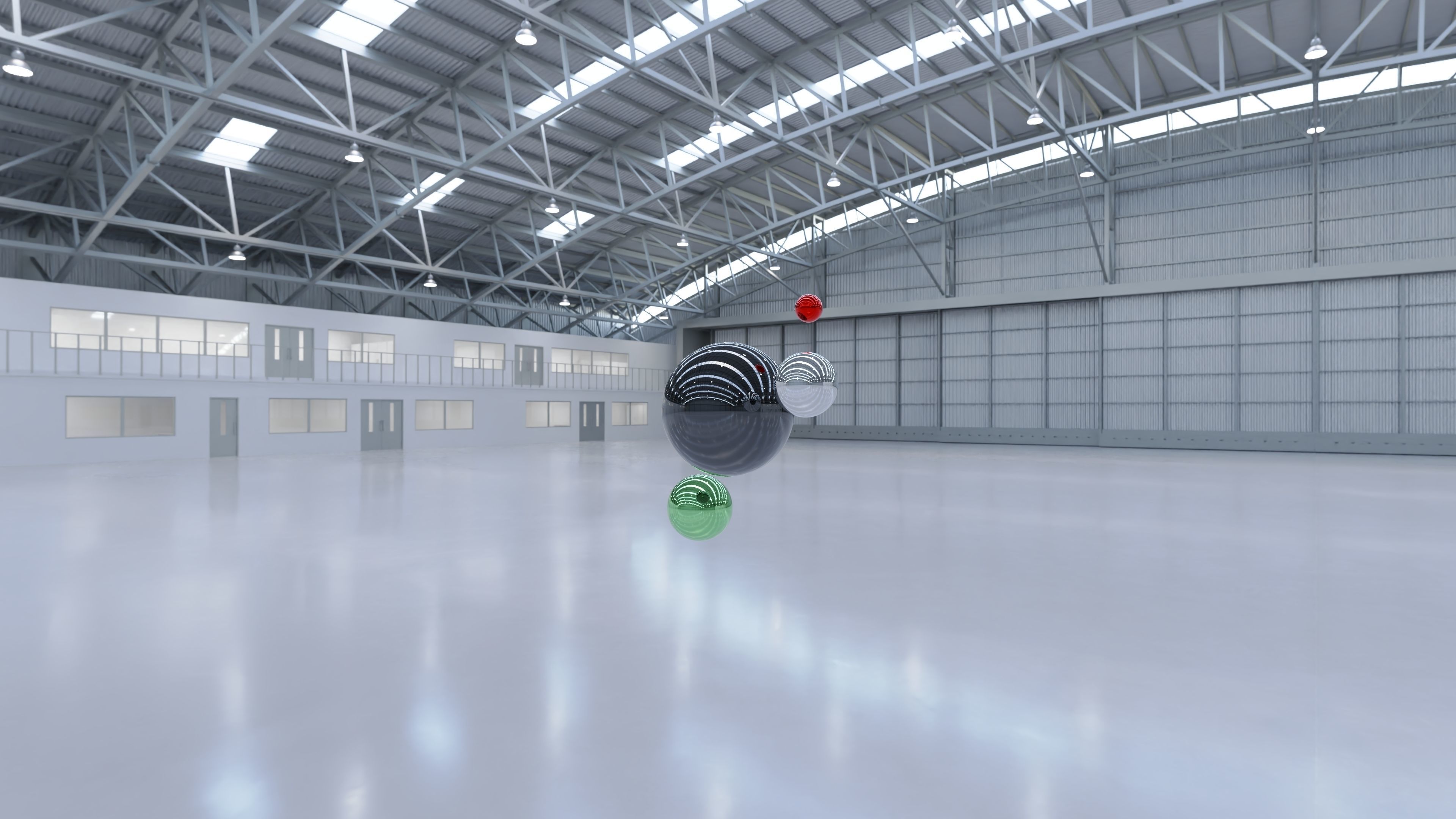 HDRI - Airplane Hangar Interior 8b - 8192x4096 Texture_3