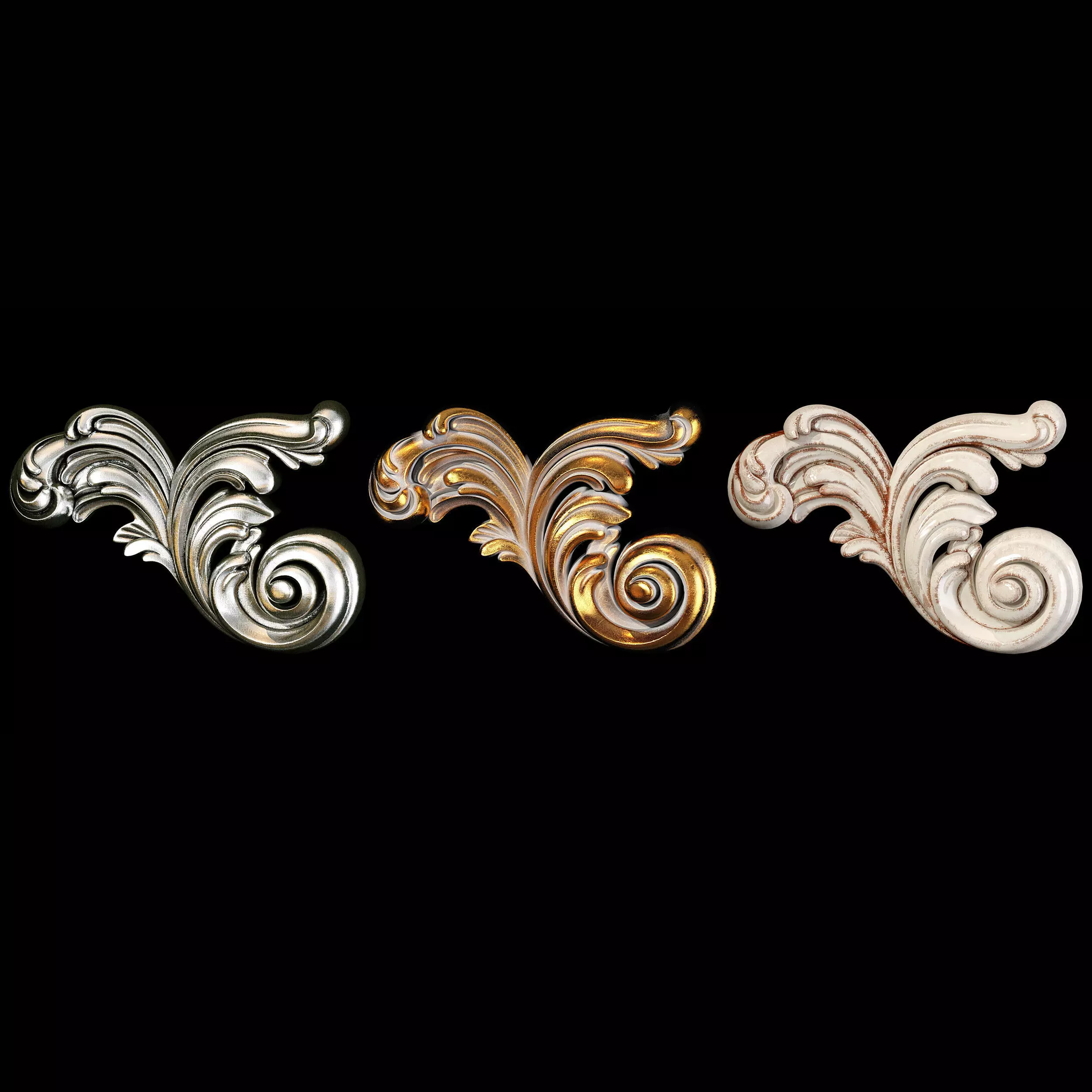 Classic carved 091 3D model_0