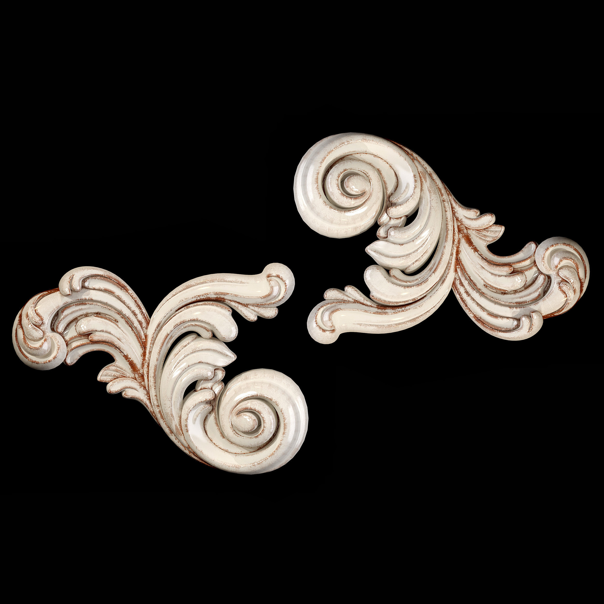 Classic carved 091 3D model_3